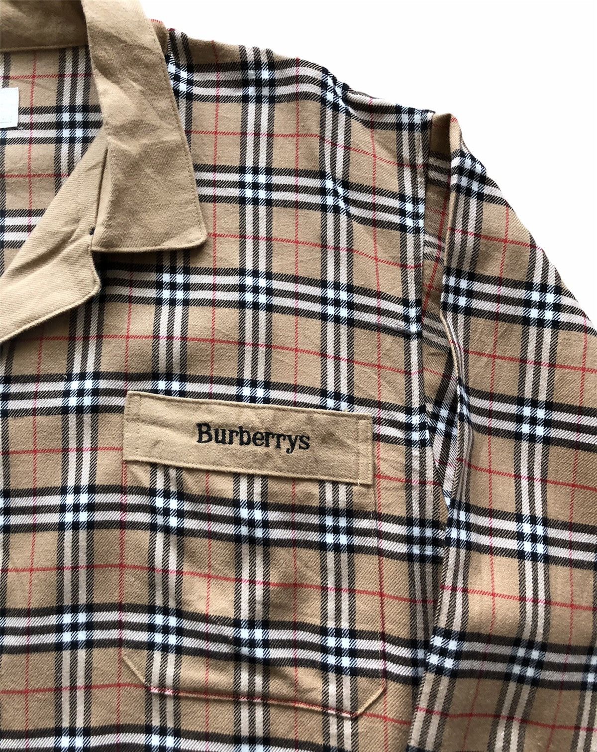 Burberry 1990s Burberrys nova-check Open Collar Shirt Size US L / EU 52-54 / 3 - 5 Thumbnail