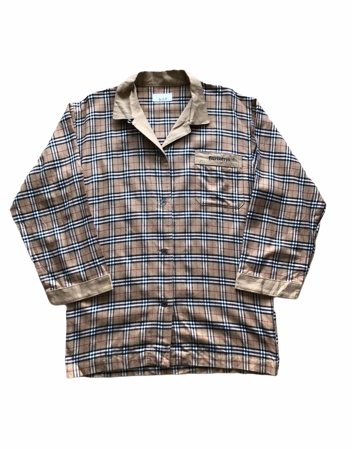 Burberry 1990s Burberrys nova-check Open Collar Shirt Size US L / EU 52-54 / 3 - 2 Thumbnail