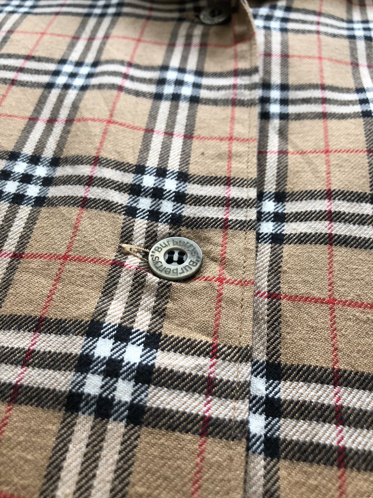 Burberry 1990s Burberrys nova-check Open Collar Shirt Size US L / EU 52-54 / 3 - 9 Thumbnail