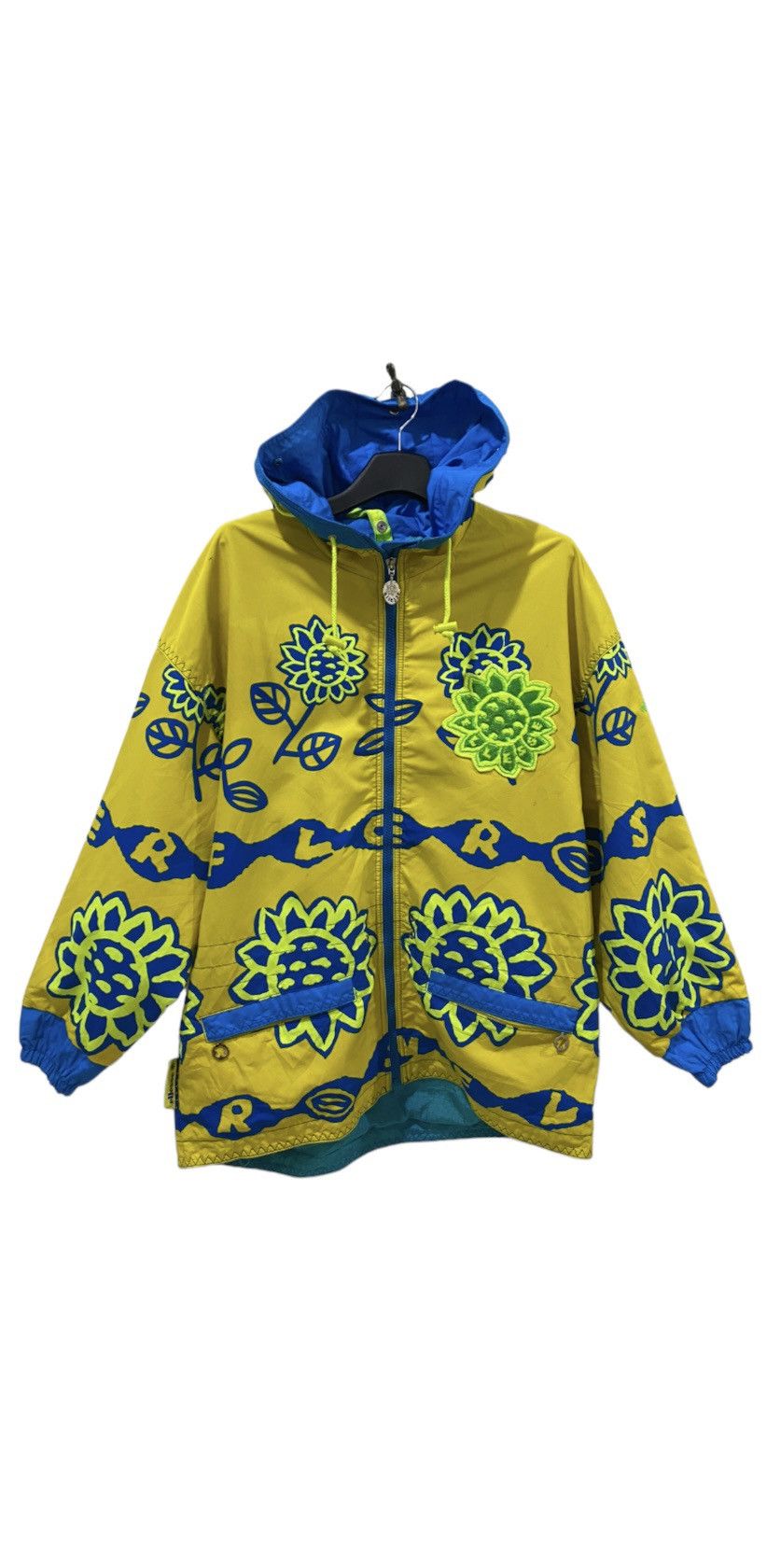 Vintage 🔥Vintage🔥 Ellesse Sun Flower Full Printed Outdoor Jacket Size US M / EU 48-50 / 2 - 1 Thumbnail