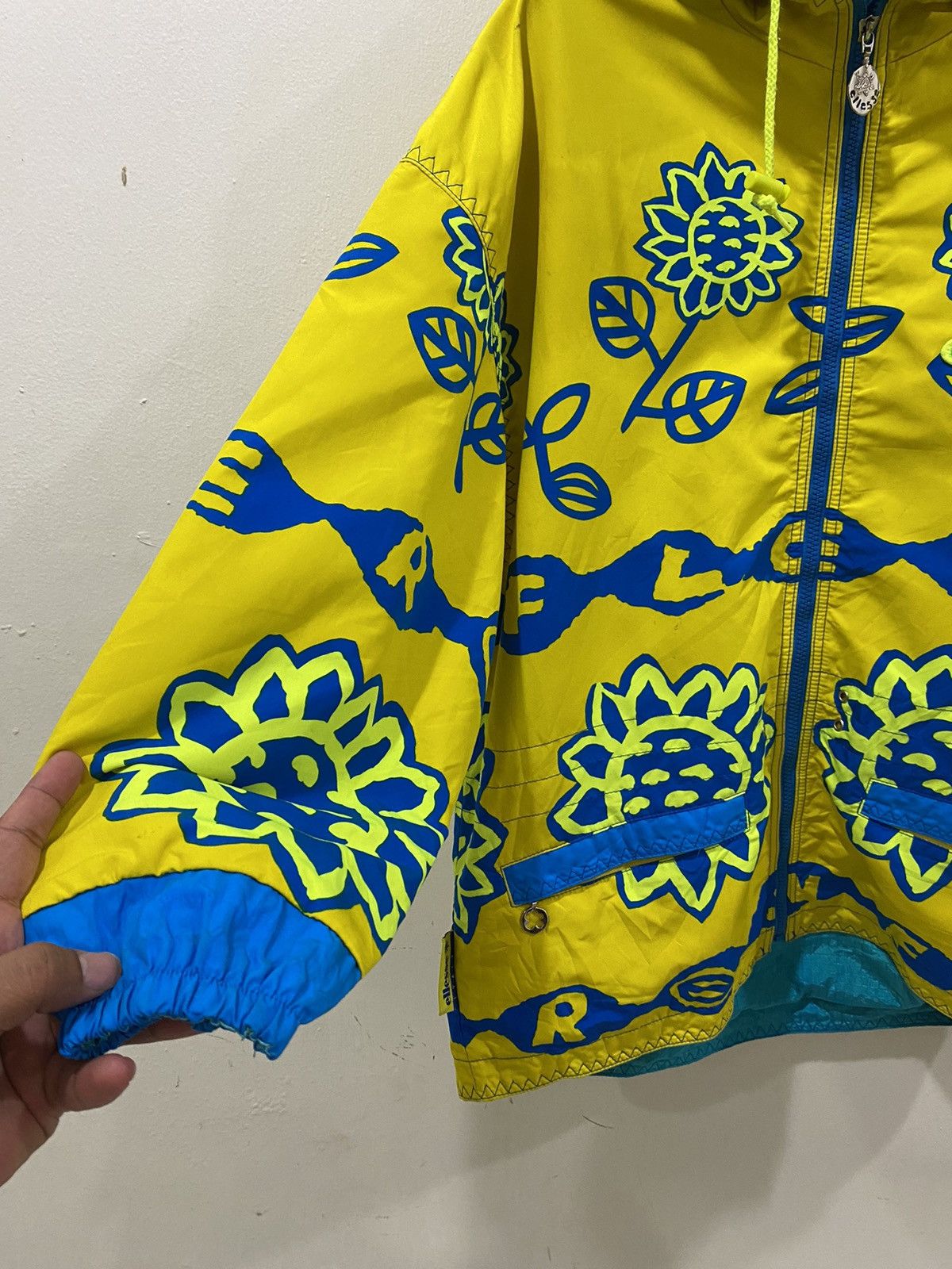 Vintage 🔥Vintage🔥 Ellesse Sun Flower Full Printed Outdoor Jacket Size US M / EU 48-50 / 2 - 5 Thumbnail