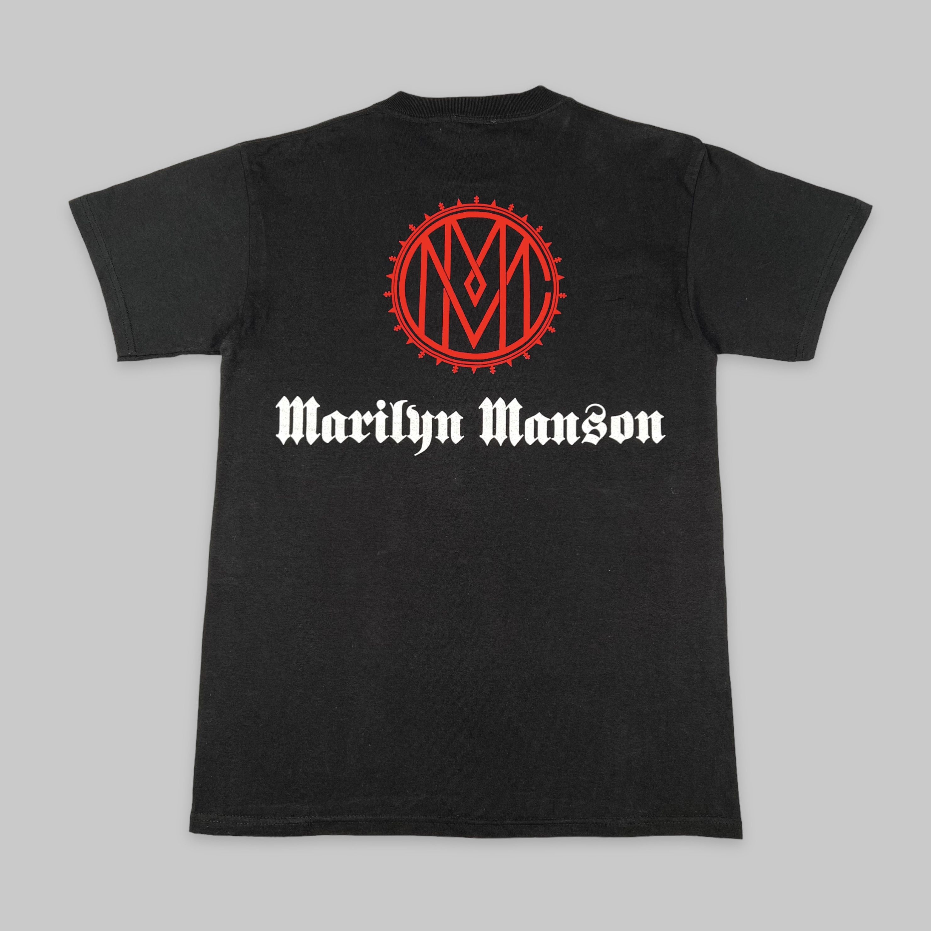 Band Tees Vintage 2000 Marilyn Manson The Celebritarian Giant T Shirt Size US M / EU 48-50 / 2 - 2 Thumbnail