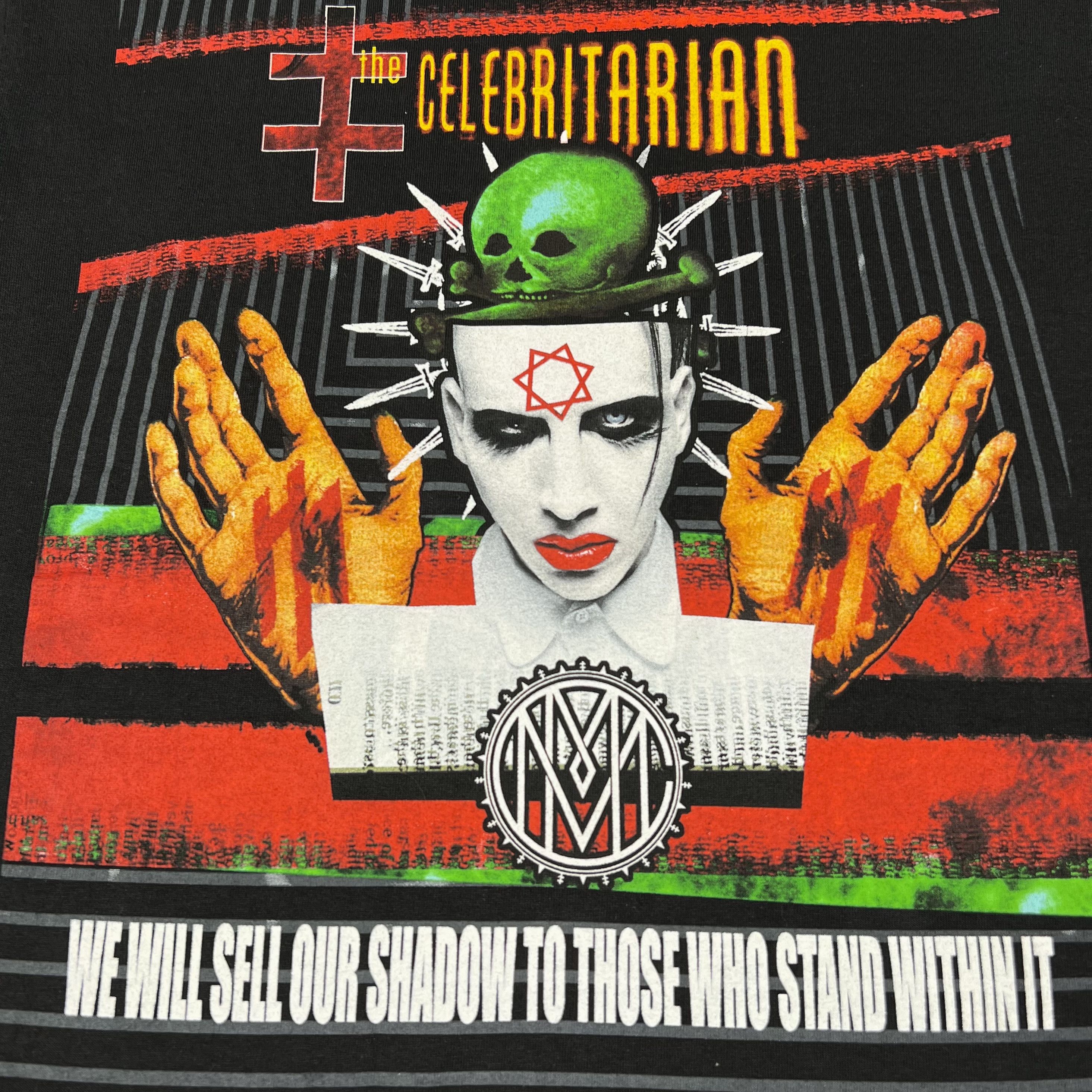 Band Tees Vintage 2000 Marilyn Manson The Celebritarian Giant T Shirt Size US M / EU 48-50 / 2 - 4 Thumbnail
