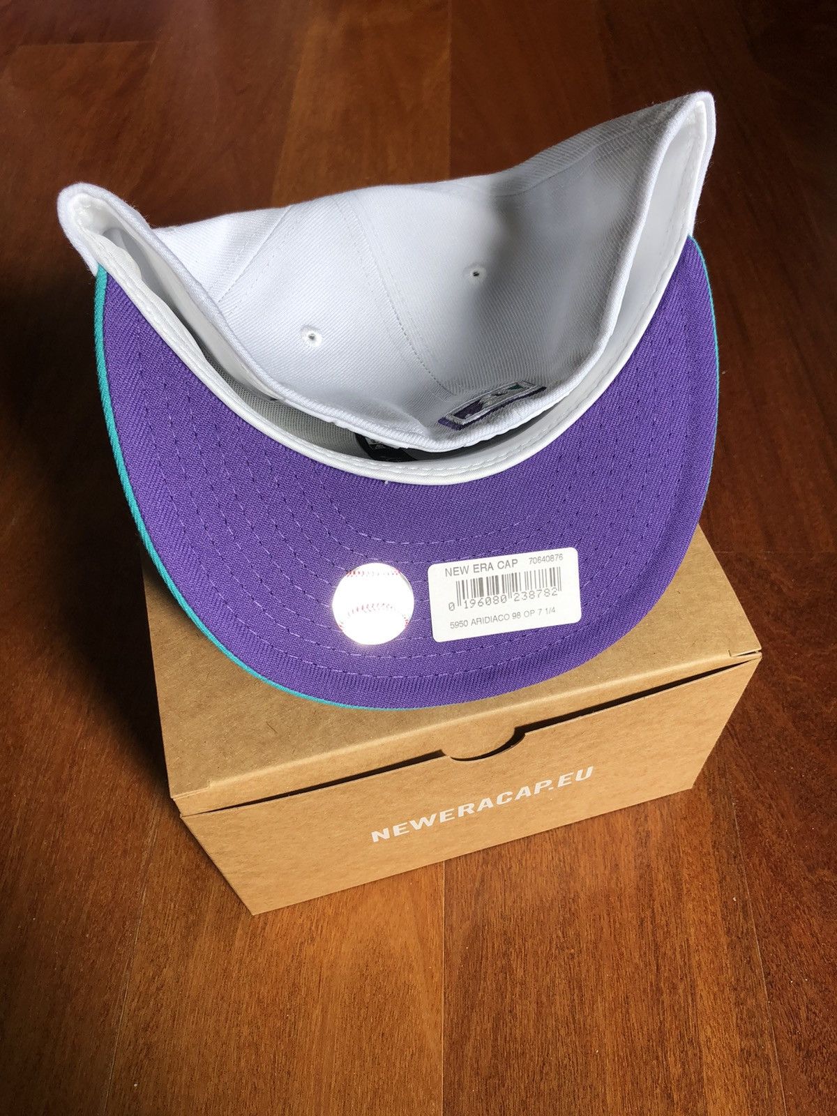 MLB × New Era White Teal Arizona Diamondbacks 7 1/4 Two 2 Tone Purple 1998 Size ONE SIZE - 3 Thumbnail