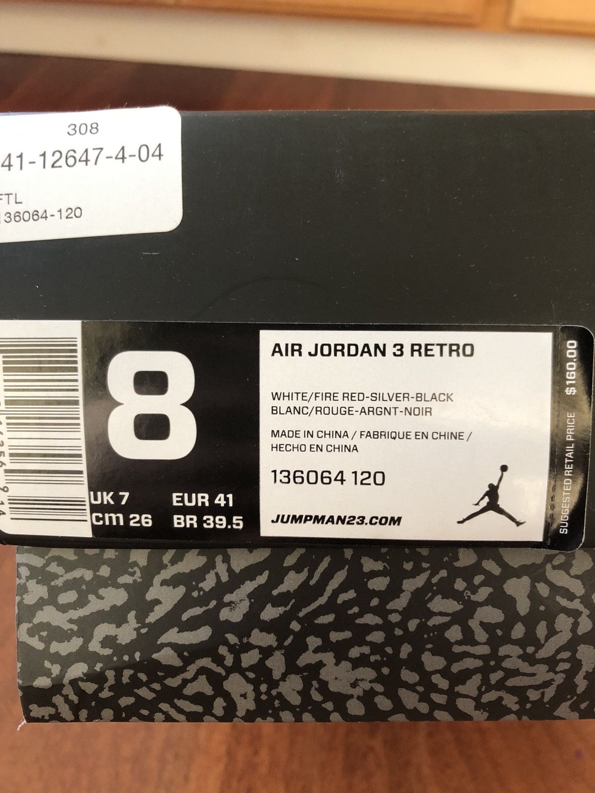Jordan Brand × Nike Air Jordan 3 Retro 2013 Fire Red 2013 Size US 8 / EU 41 - 7 Thumbnail