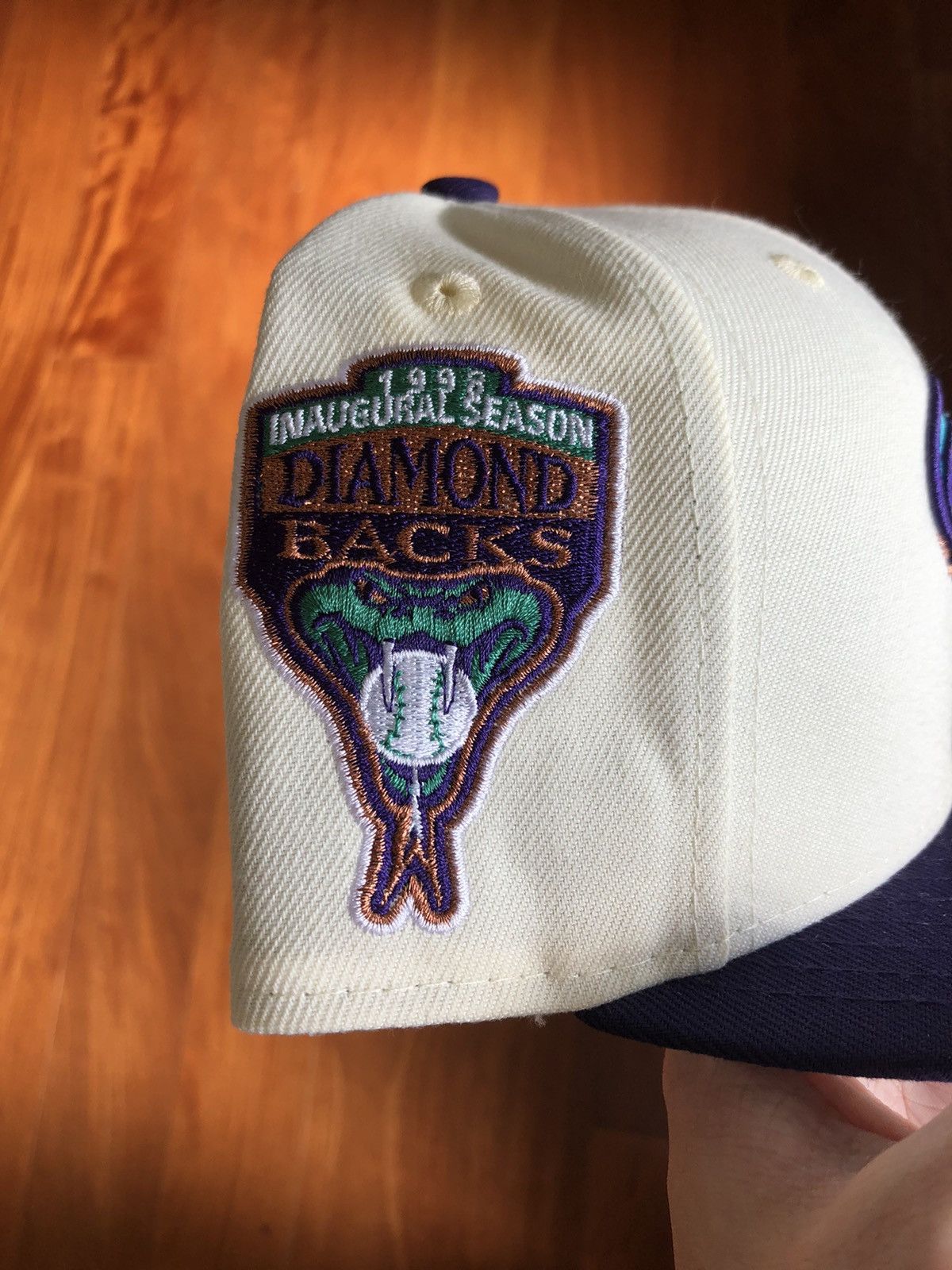MLB × New Era New Era Off white/Teal Arizona Diamondbacks 7 1/4 fitted Fam Size ONE SIZE - 2 Thumbnail