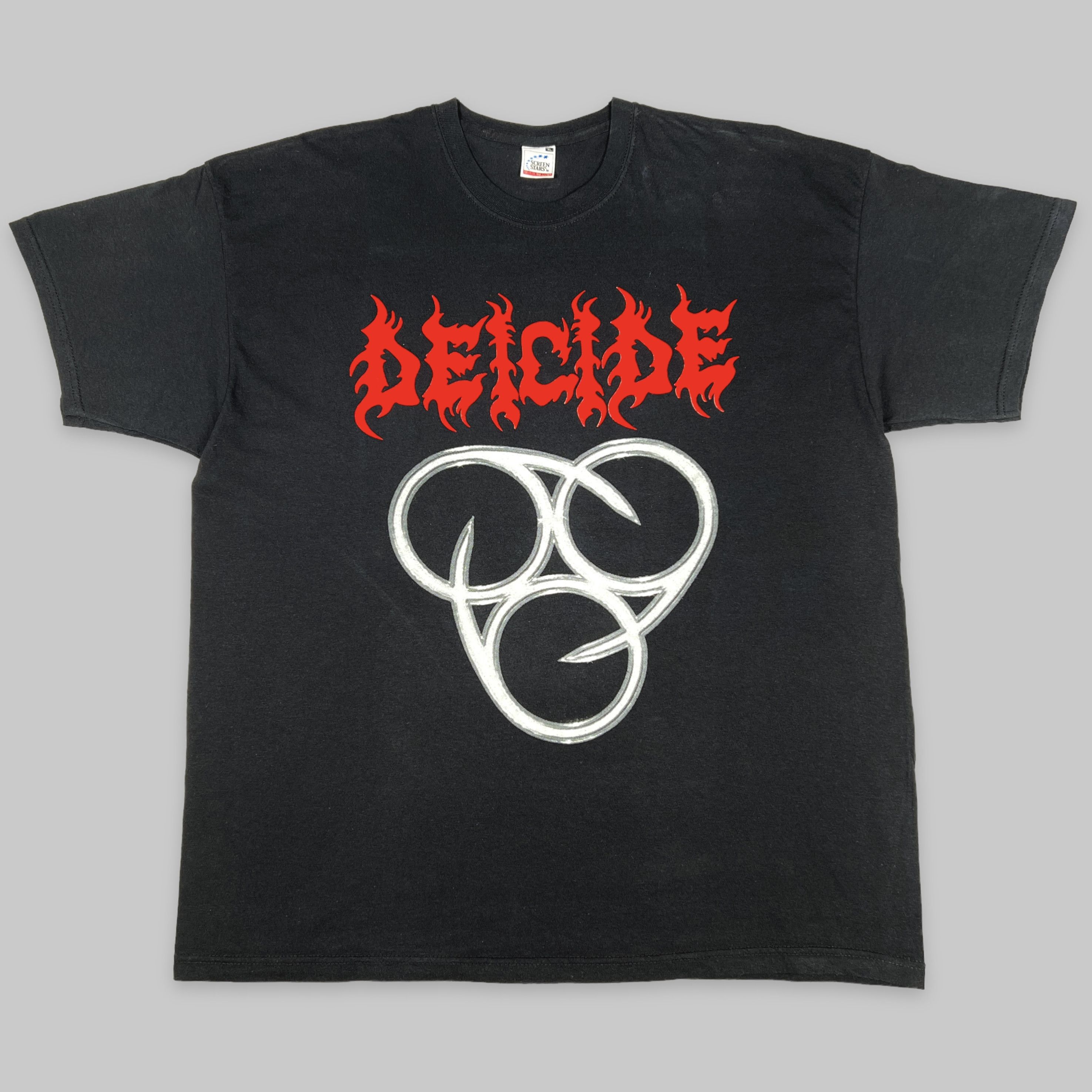 Band Tees Vintage Early 00s Deicide 666 Logo Screen Stars T Shirt Size US XL / EU 56 / 4 - 1 Thumbnail