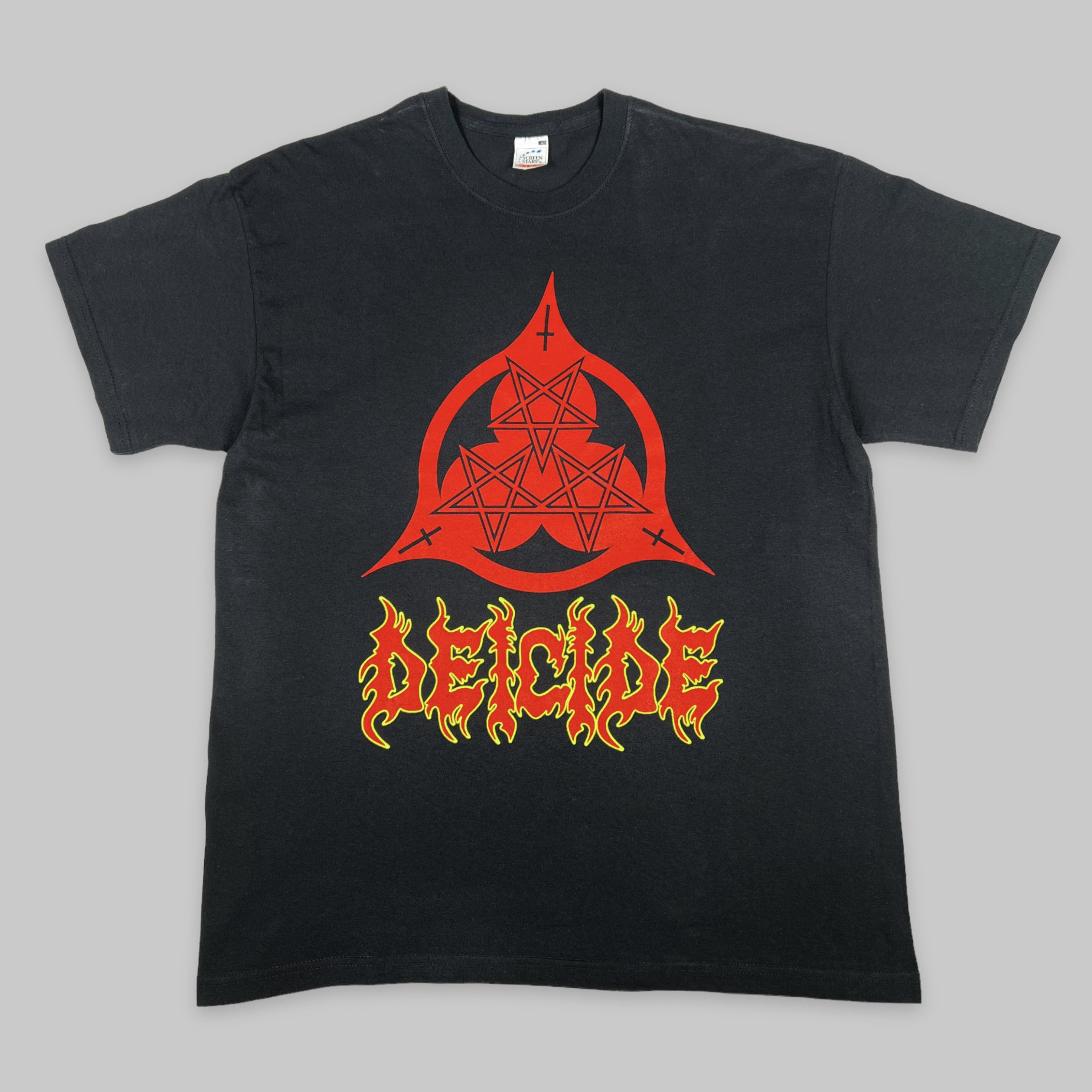 Band Tees Vintage Deicide Logo Metal Screen Stars Euro T Shirt Size US L / EU 52-54 / 3 - 1 Thumbnail