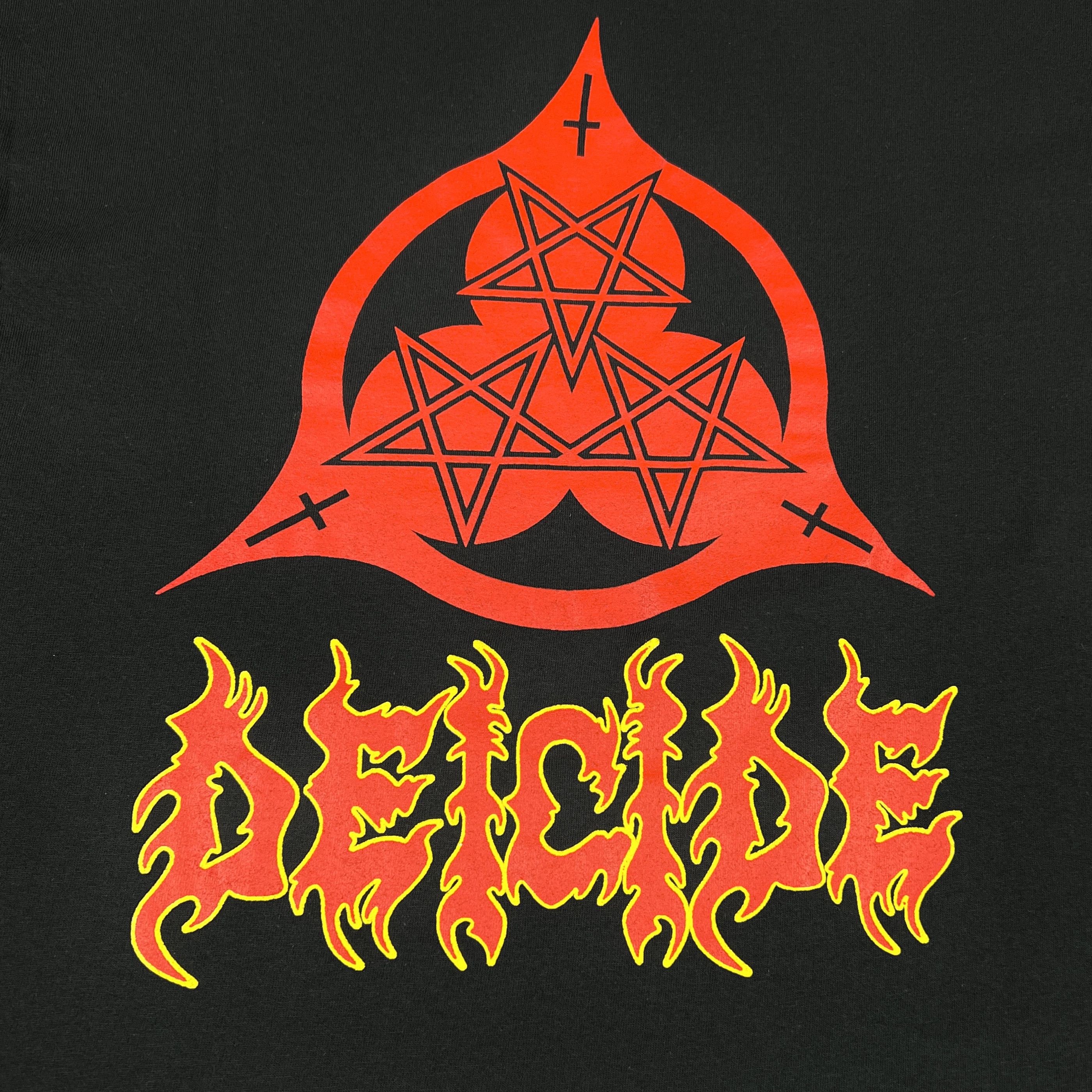 Band Tees Vintage Deicide Logo Metal Screen Stars Euro T Shirt Size US L / EU 52-54 / 3 - 4 Thumbnail