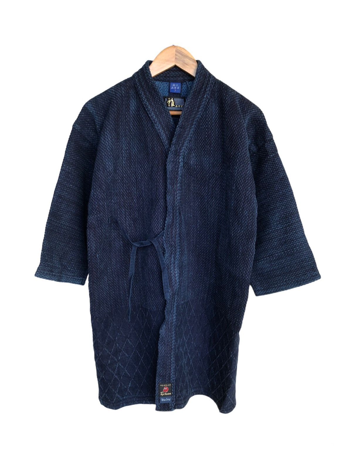 image of Blue Blue Japan x Indigo 70's Denim Jacket Woven Indogo Dyed Samurai Visvim Inspired in Blue (Size 