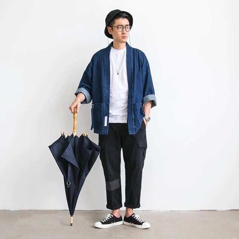 Blue Blue Japan 70s Denim Jacket Woven Indogo Dyed Samurai Visvim Inspired Size US L / EU 52-54 / 3 - 4 Thumbnail