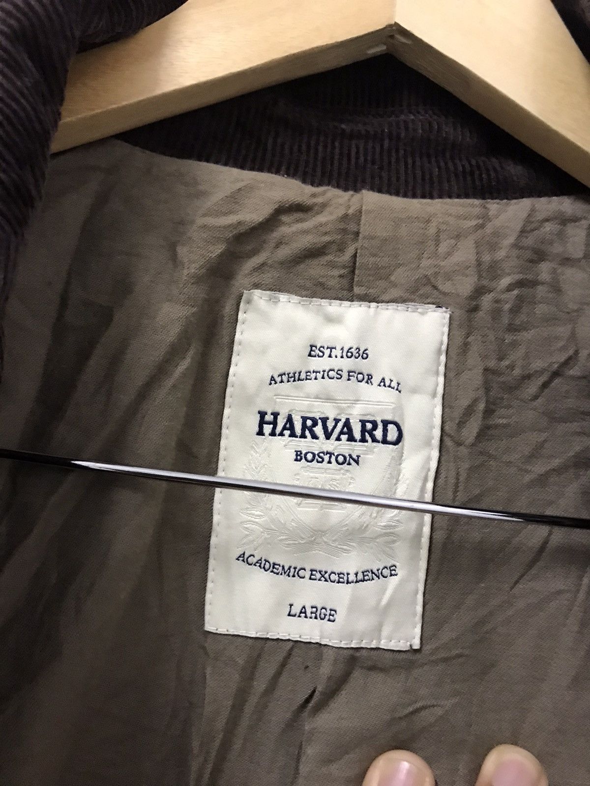 Vintage Vintagr Harvard Boston Brown Corduroy Chore Jacket Size US L / EU 52-54 / 3 - 14 Thumbnail