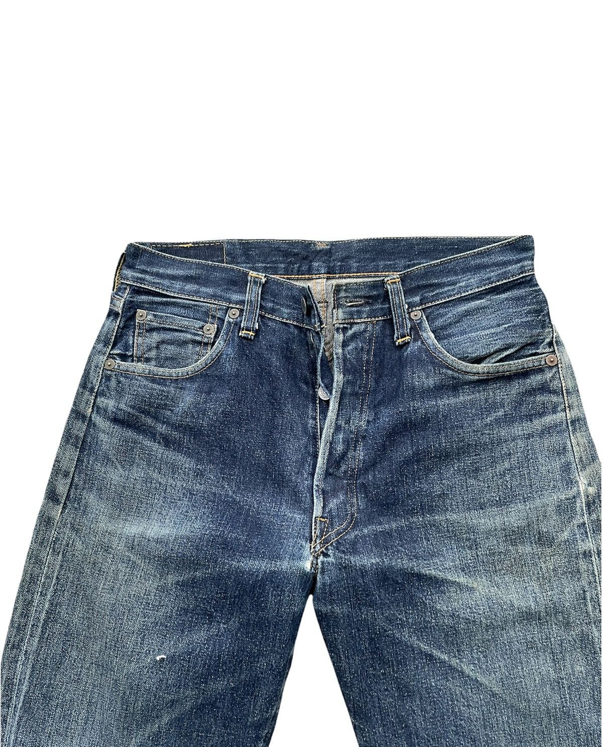 Levi's Vintage Levis 1998 501XX E 1955 Selvedge Aging Distressed Size US 29 - 11 Thumbnail