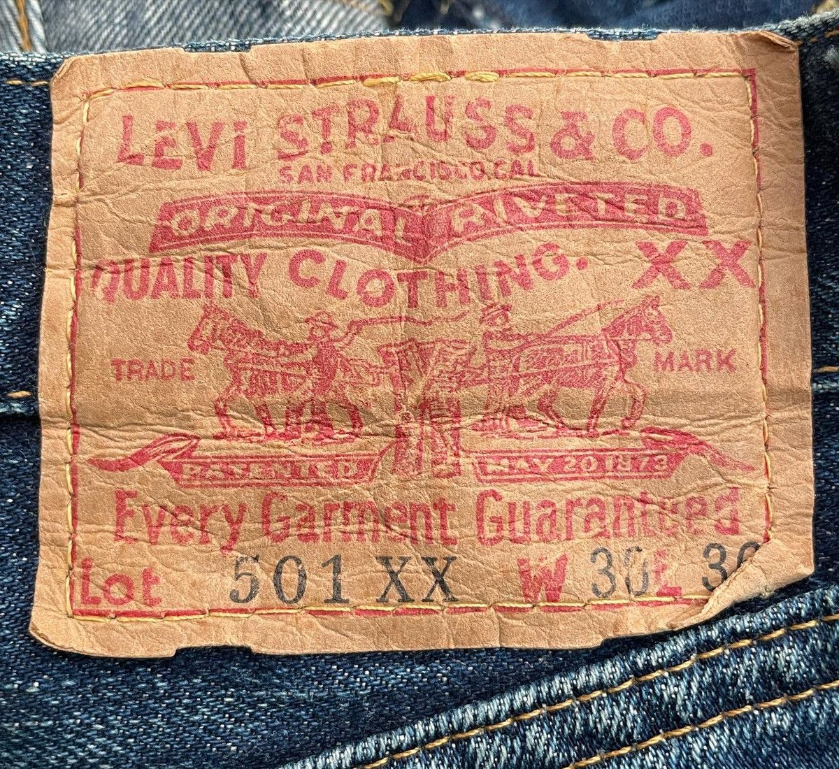 Levi's Vintage Levis 1998 501XX E 1955 Selvedge Aging Distressed Size US 29 - 6 Thumbnail