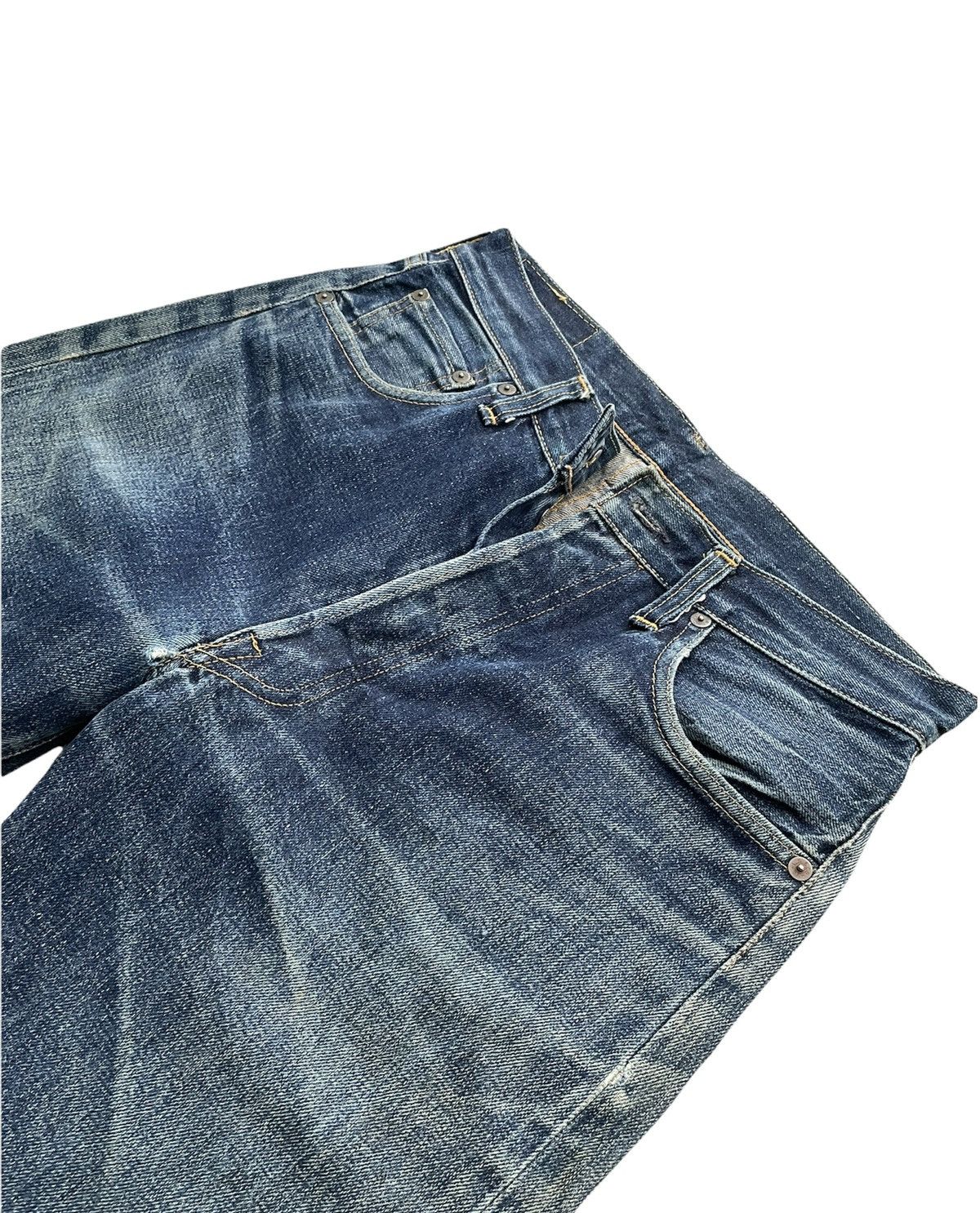 Levi's Vintage Levis 1998 501XX E 1955 Selvedge Aging Distressed Size US 29 - 12 Thumbnail