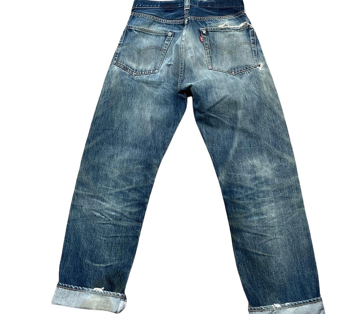 Levi's Vintage Levi’s 97 201XX E 1937 Selvedge Aging Distressed Size US 28 / EU 44 - 5 Thumbnail