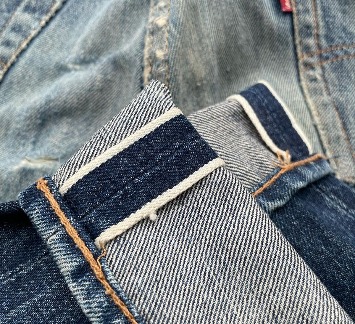 Levi's Vintage Levi’s 97 201XX E 1937 Selvedge Aging Distressed Size US 28 / EU 44 - 11 Thumbnail