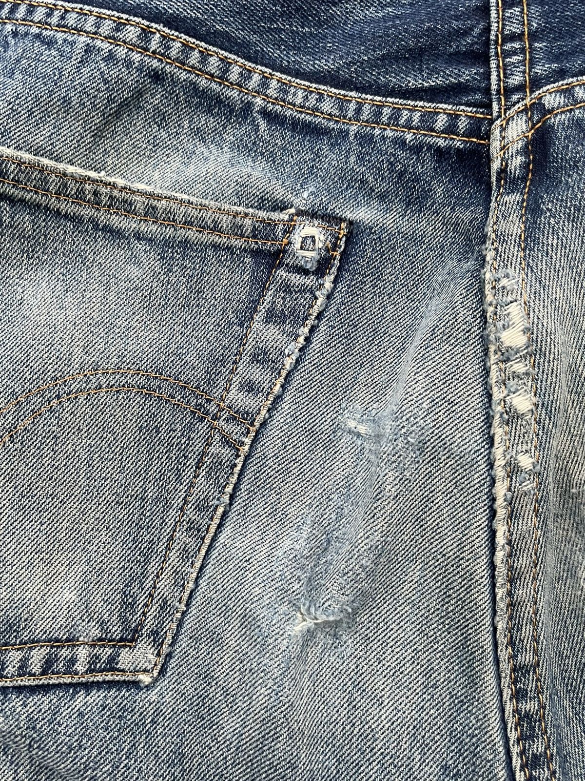 Levi's Vintage Levi’s 97 201XX E 1937 Selvedge Aging Distressed Size US 28 / EU 44 - 20 Thumbnail