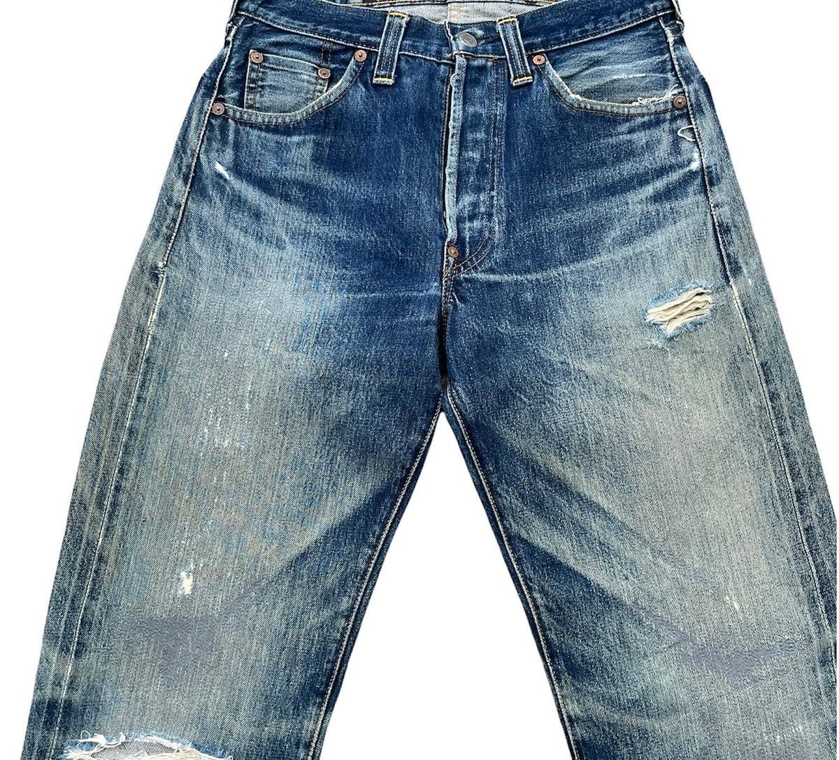 Levi's Vintage Levi’s 97 201XX E 1937 Selvedge Aging Distressed Size US 28 / EU 44 - 3 Thumbnail