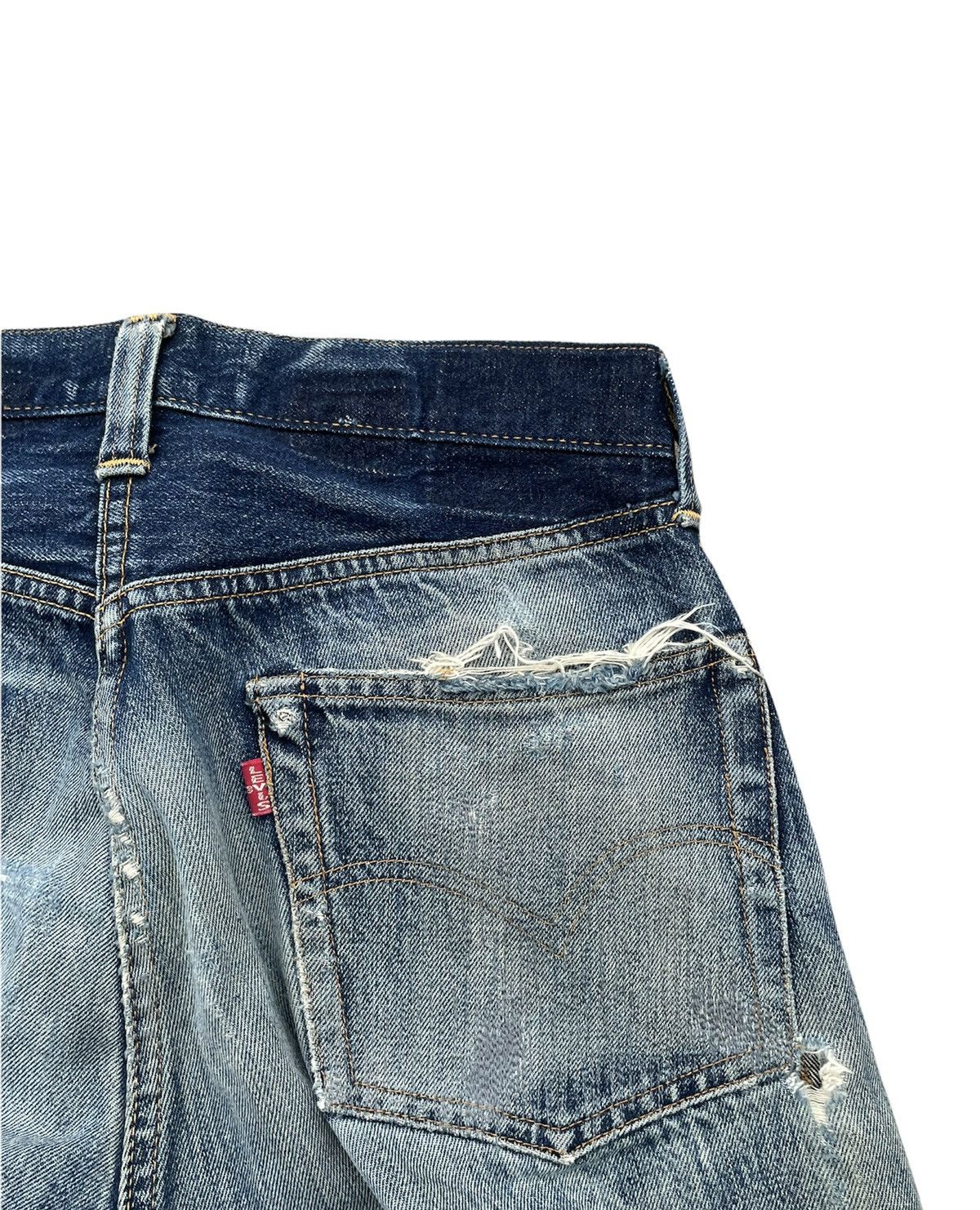Levi's Vintage Levi’s 97 201XX E 1937 Selvedge Aging Distressed Size US 28 / EU 44 - 17 Thumbnail