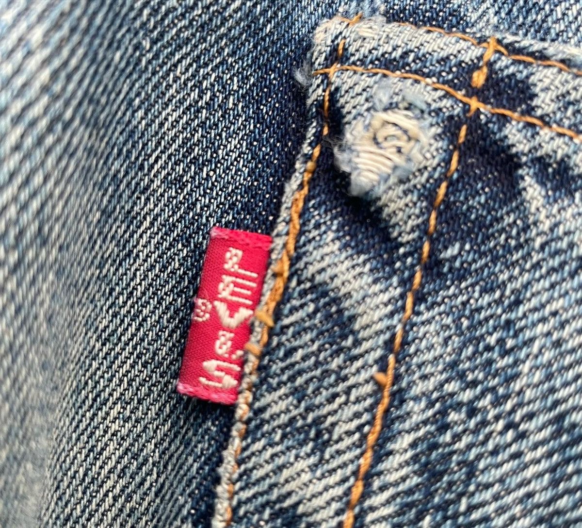 Levi's Vintage Levi’s 97 201XX E 1937 Selvedge Aging Distressed Size US 28 / EU 44 - 7 Thumbnail