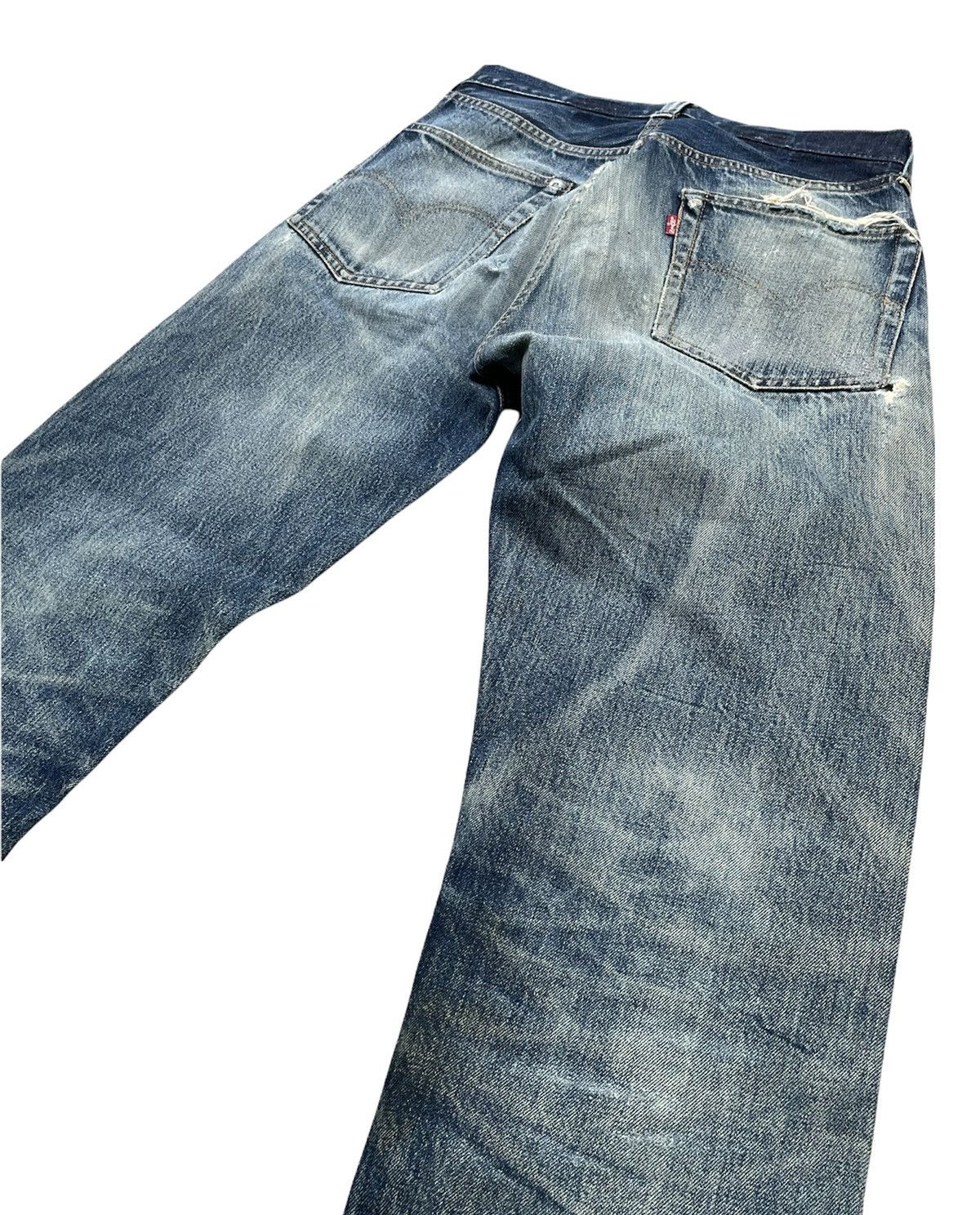 Levi's Vintage Levi’s 97 201XX E 1937 Selvedge Aging Distressed Size US 28 / EU 44 - 15 Thumbnail