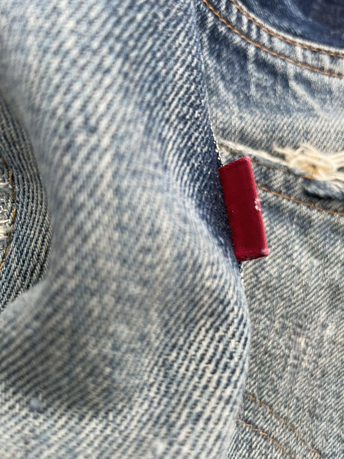 Levi's Vintage Levi’s 97 201XX E 1937 Selvedge Aging Distressed Size US 28 / EU 44 - 19 Thumbnail