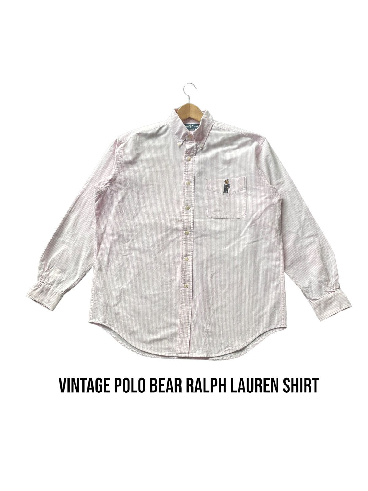 Polo Ralph Lauren Vintage Polo Bear Ralph Lauren Stripes Shirt Size US XL / EU 56 / 4 - 1 Thumbnail