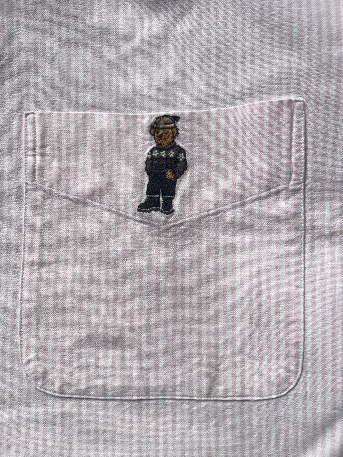 Polo Ralph Lauren Vintage Polo Bear Ralph Lauren Stripes Shirt Size US XL / EU 56 / 4 - 12 Thumbnail