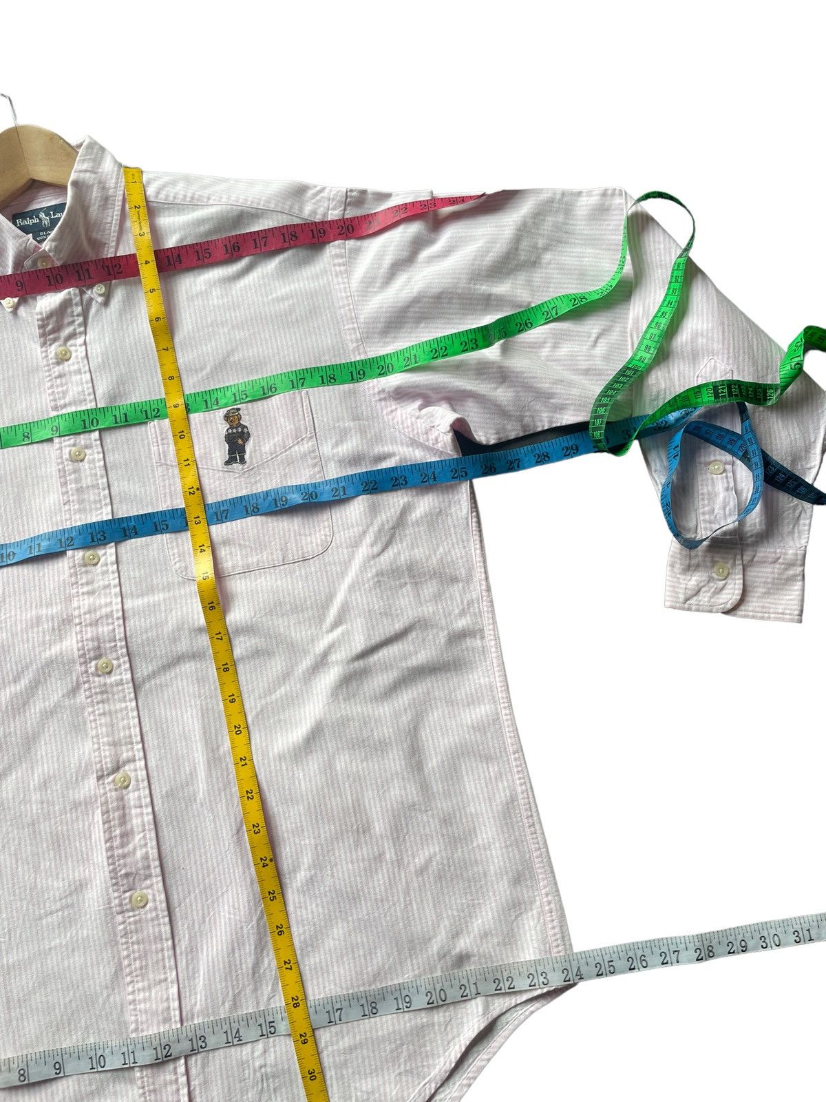Polo Ralph Lauren Vintage Polo Bear Ralph Lauren Stripes Shirt Size US XL / EU 56 / 4 - 14 Thumbnail