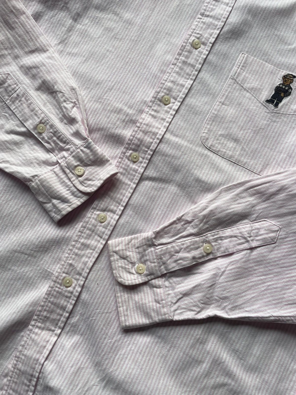 Polo Ralph Lauren Vintage Polo Bear Ralph Lauren Stripes Shirt Size US XL / EU 56 / 4 - 8 Thumbnail