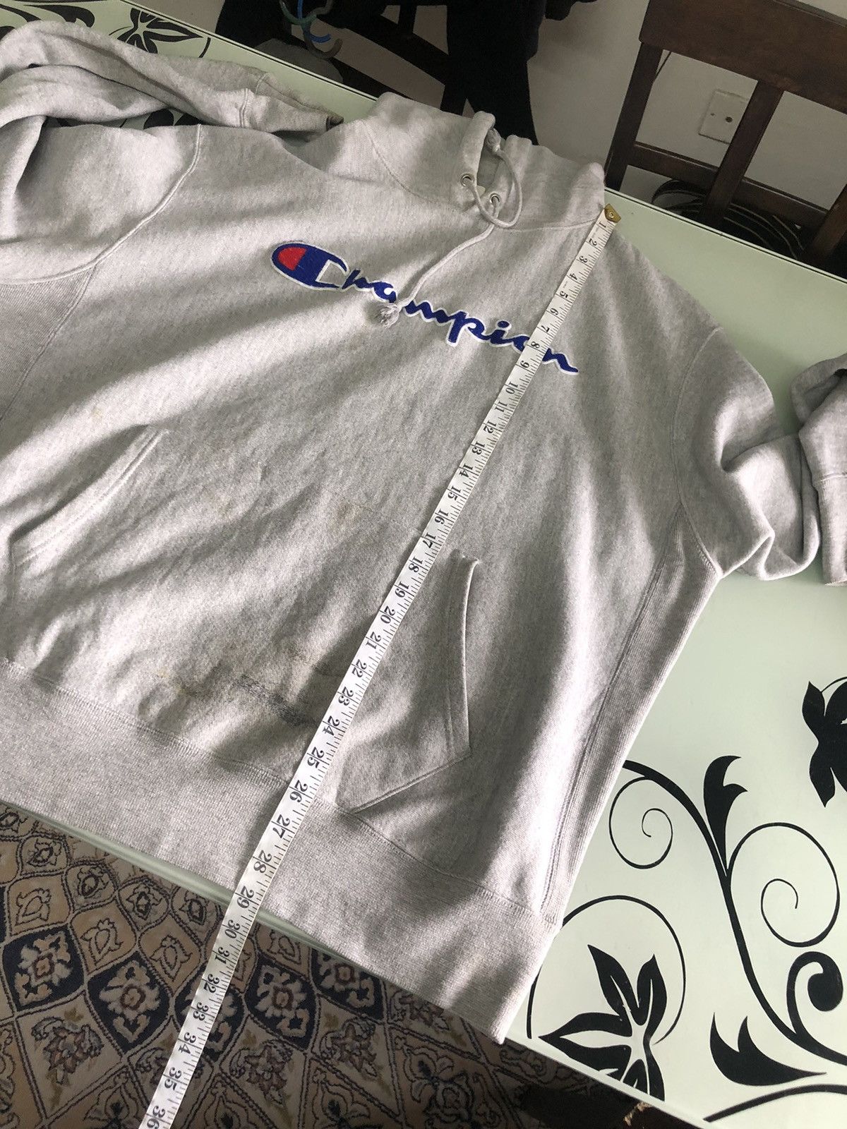 Champion Vintage Champion Reverse Weave Big Logo Oversize Hoodie Size US XL / EU 56 / 4 - 22 Thumbnail