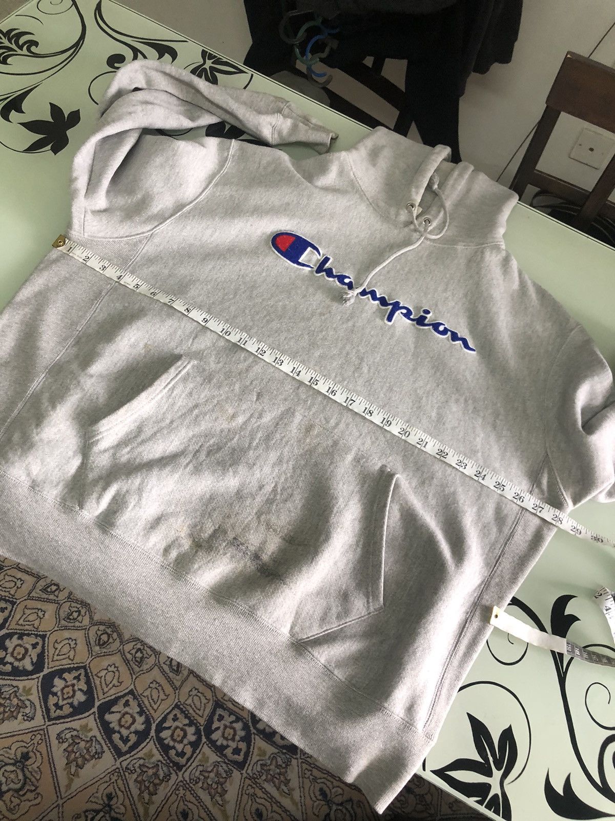 Champion Vintage Champion Reverse Weave Big Logo Oversize Hoodie Size US XL / EU 56 / 4 - 21 Thumbnail