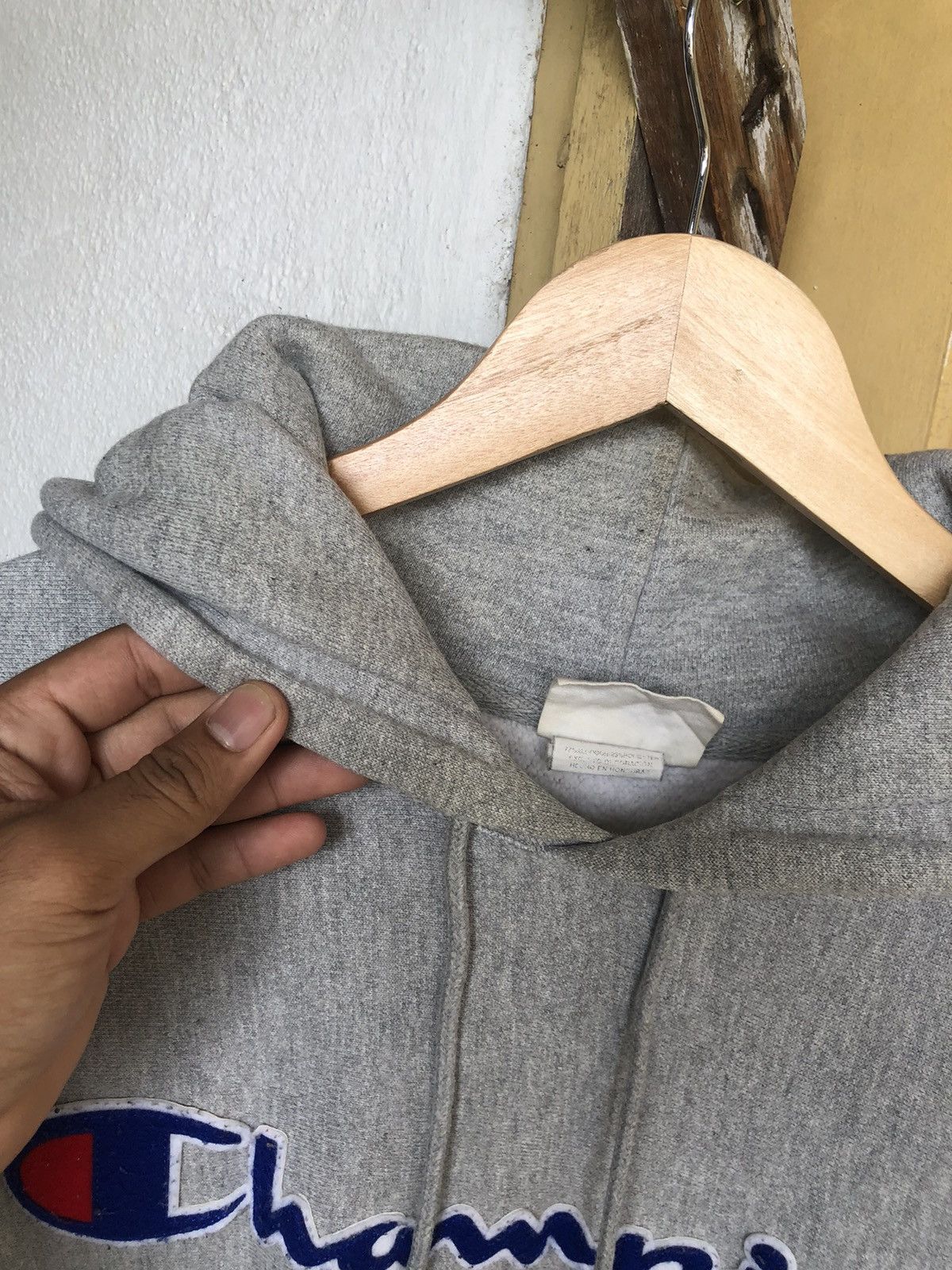 Champion Vintage Champion Reverse Weave Big Logo Oversize Hoodie Size US XL / EU 56 / 4 - 9 Thumbnail