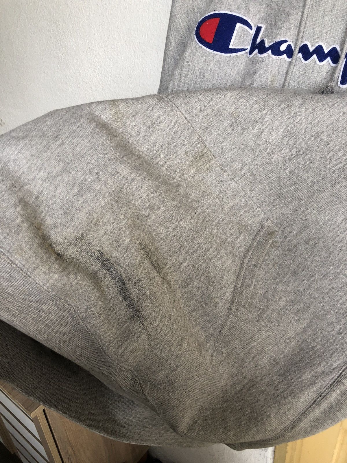 Champion Vintage Champion Reverse Weave Big Logo Oversize Hoodie Size US XL / EU 56 / 4 - 15 Thumbnail