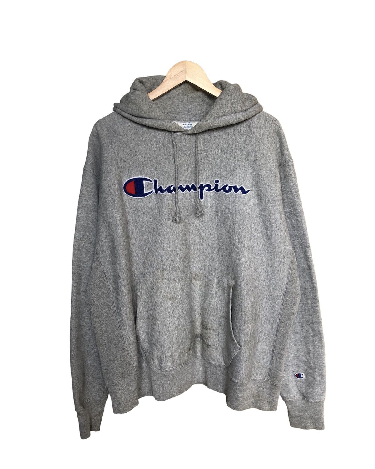 Champion large logo oversize hoodie best sale