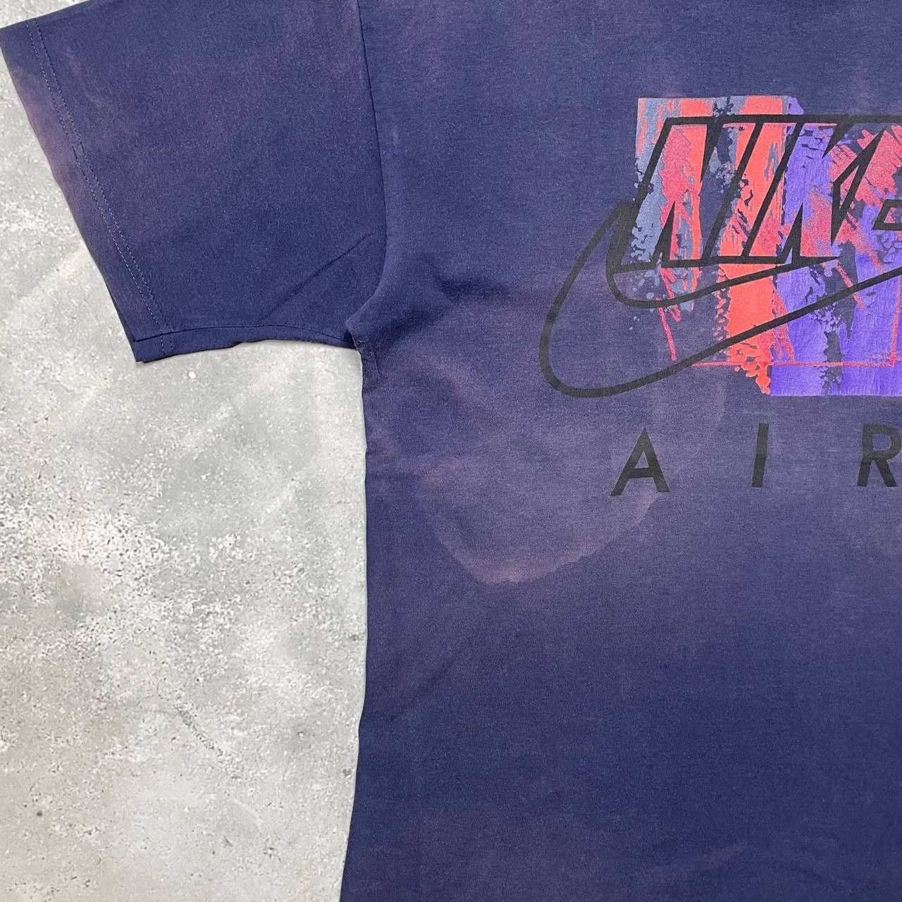 Nike Vintage 90s Nike Air T Shirt Faded Navy Size L Size US L / EU 52-54 / 3 - 11 Thumbnail