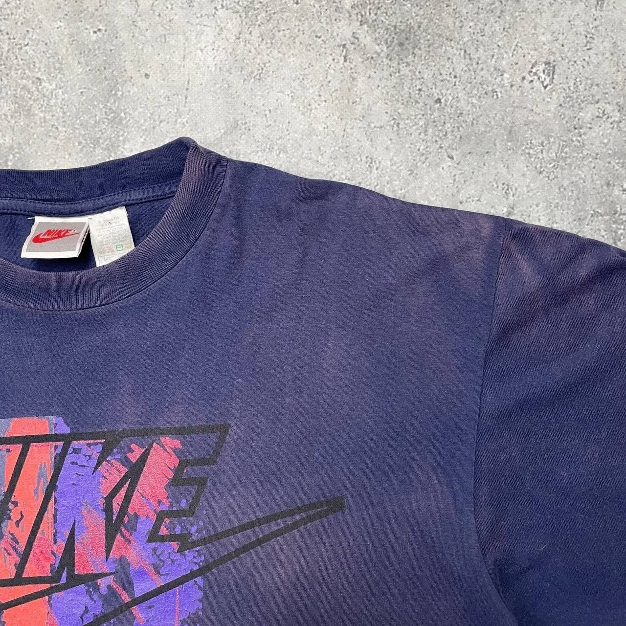 Nike Vintage 90s Nike Air T Shirt Faded Navy Size L Size US L / EU 52-54 / 3 - 10 Thumbnail