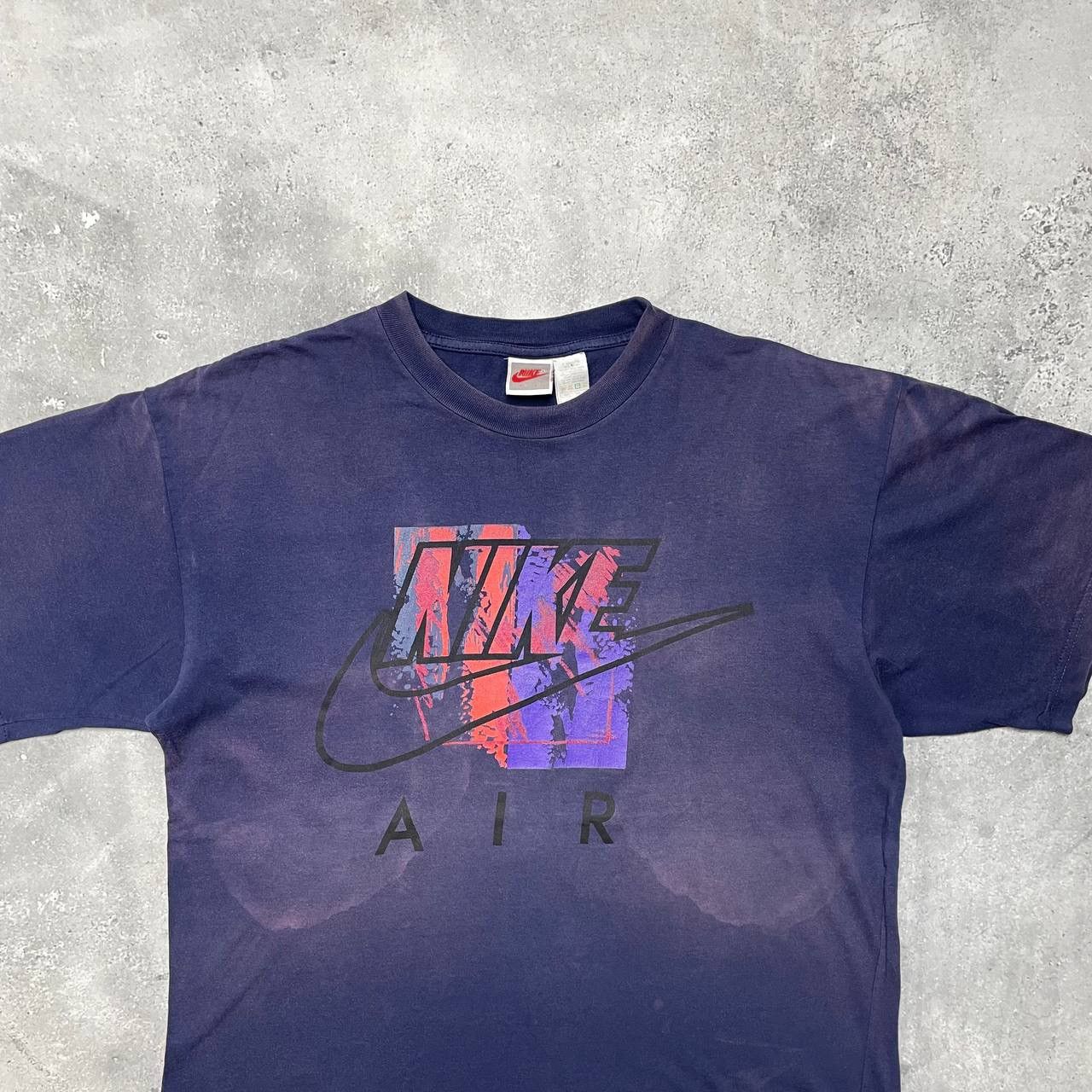 Nike Vintage 90s Nike Air T Shirt Faded Navy Size L Size US L / EU 52-54 / 3 - 2 Thumbnail
