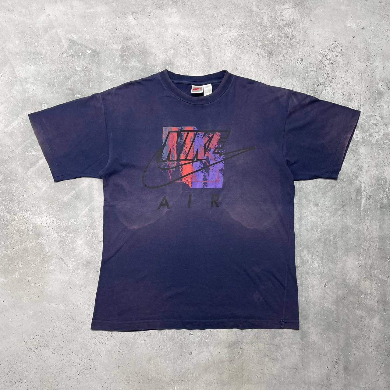 Nike Vintage 90s Nike Air T Shirt Faded Navy Size L Size US L / EU 52-54 / 3 - 1 Thumbnail