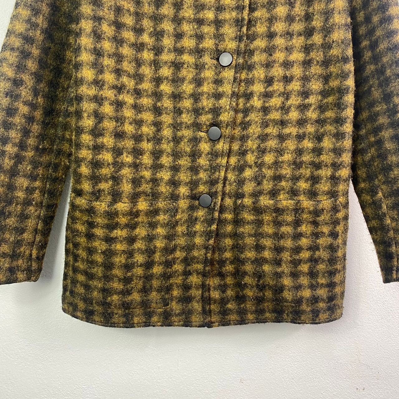 Designer × agnes b. Agnes B Houndstooth Tweed Jacket Size S / US 4 / IT 40 - 3 Thumbnail