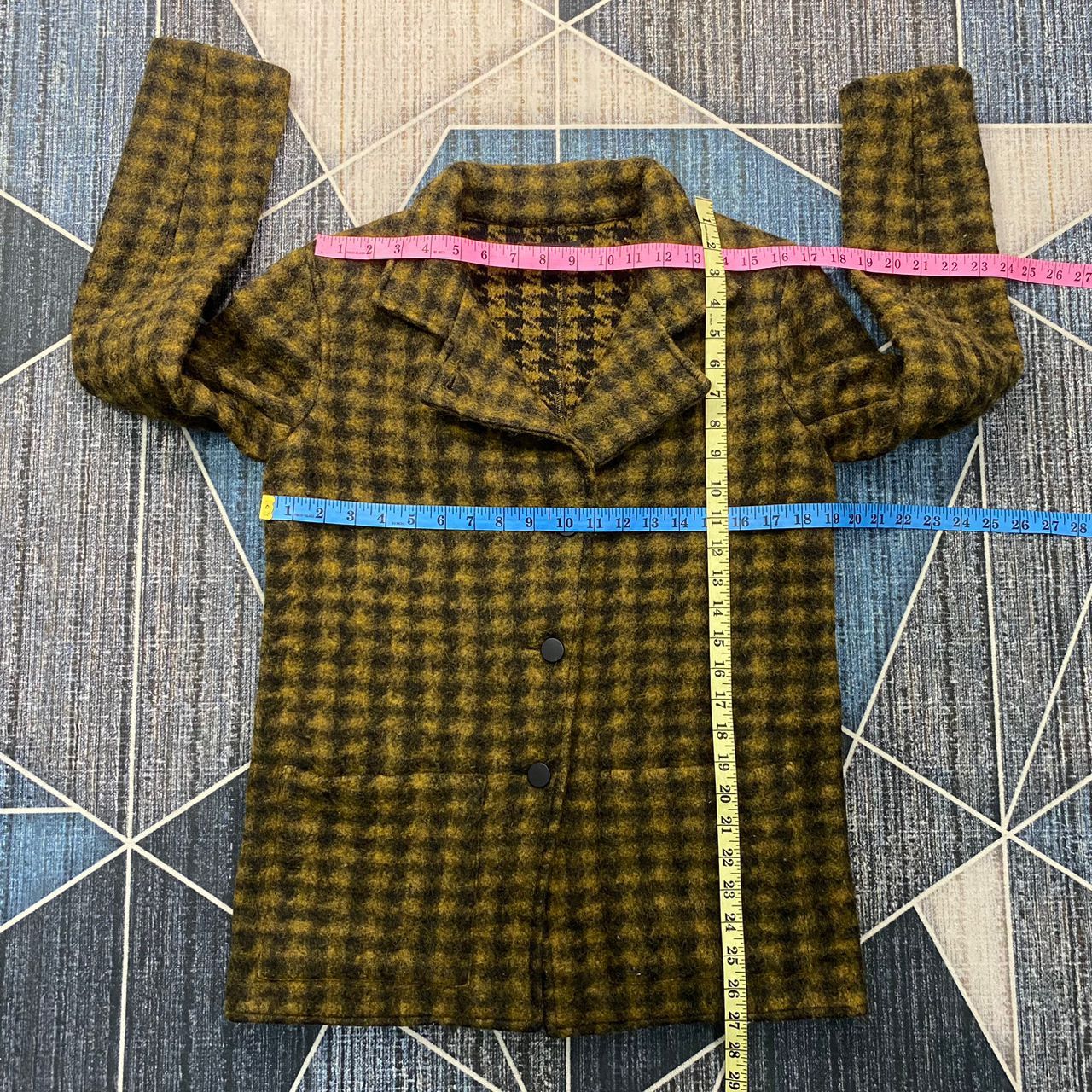 Designer × agnes b. Agnes B Houndstooth Tweed Jacket Size S / US 4 / IT 40 - 14 Thumbnail