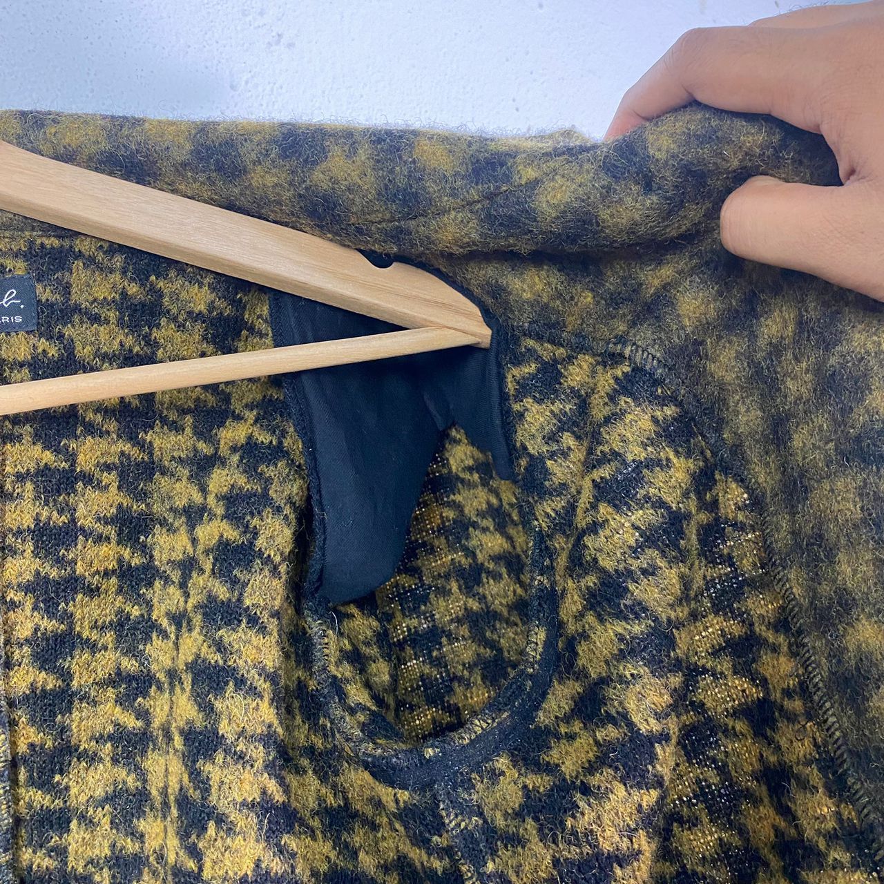 Designer × agnes b. Agnes B Houndstooth Tweed Jacket Size S / US 4 / IT 40 - 12 Thumbnail