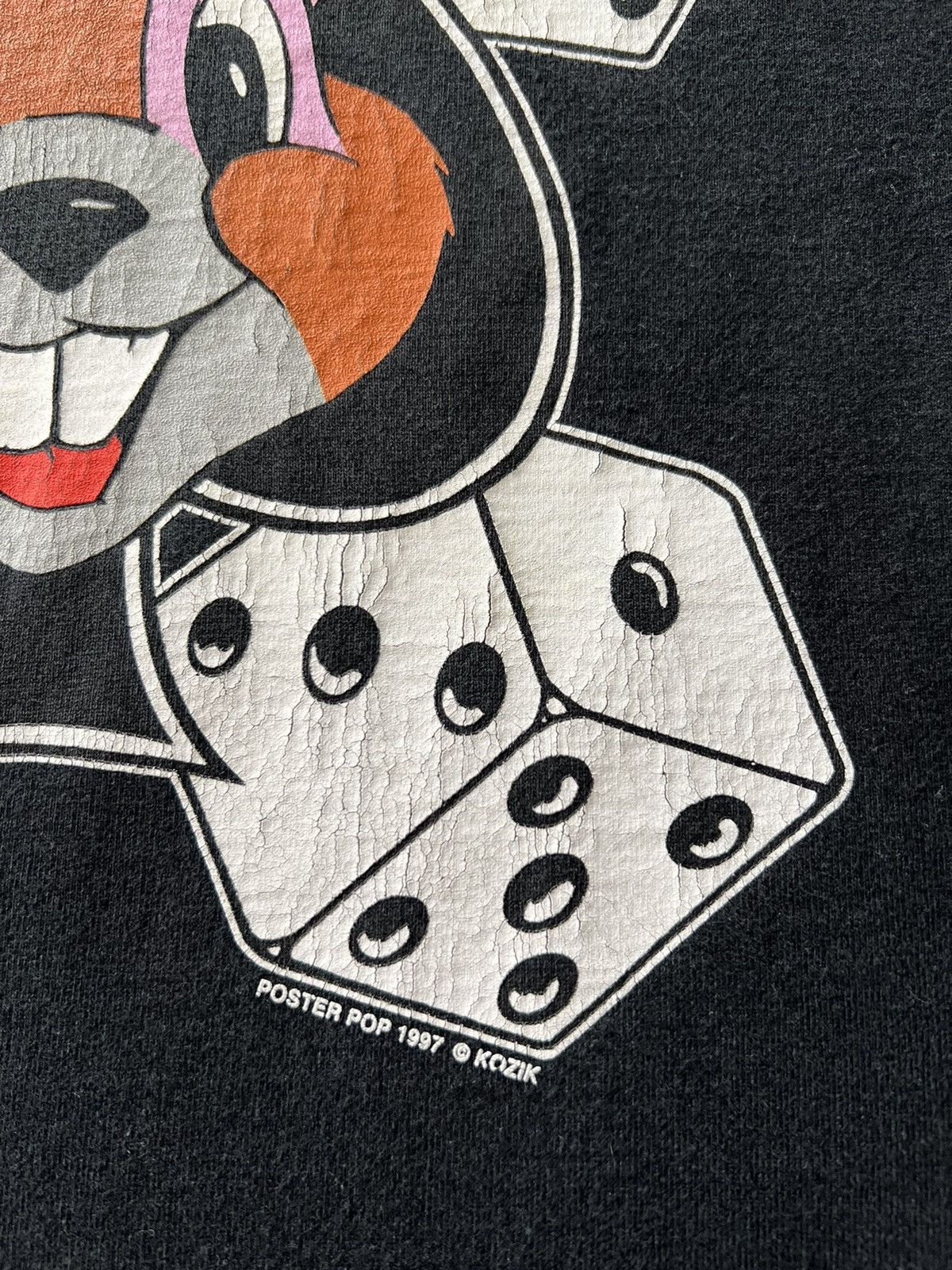 Vintage Vintage 1997 Frank Kozik Poster Pop Black Tee Size US M / EU 48-50 / 2 - 5 Thumbnail