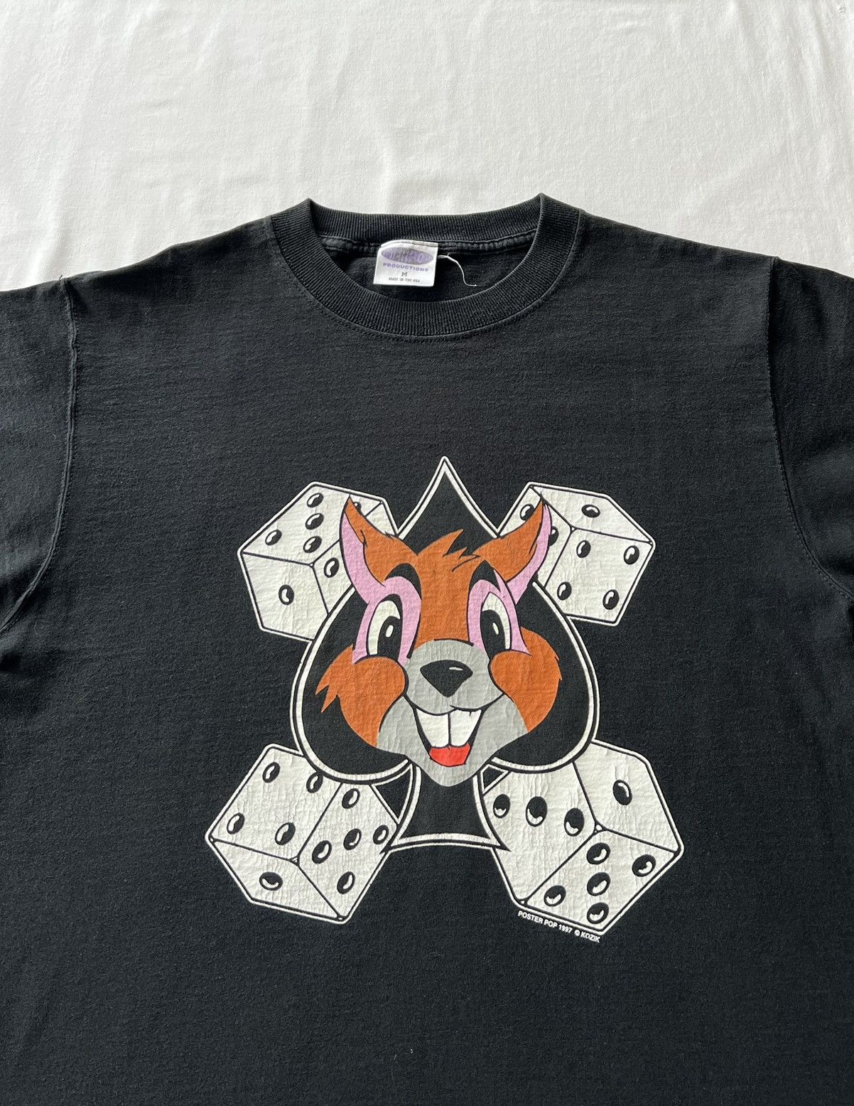 Vintage Vintage 1997 Frank Kozik Poster Pop Black Tee Size US M / EU 48-50 / 2 - 3 Thumbnail