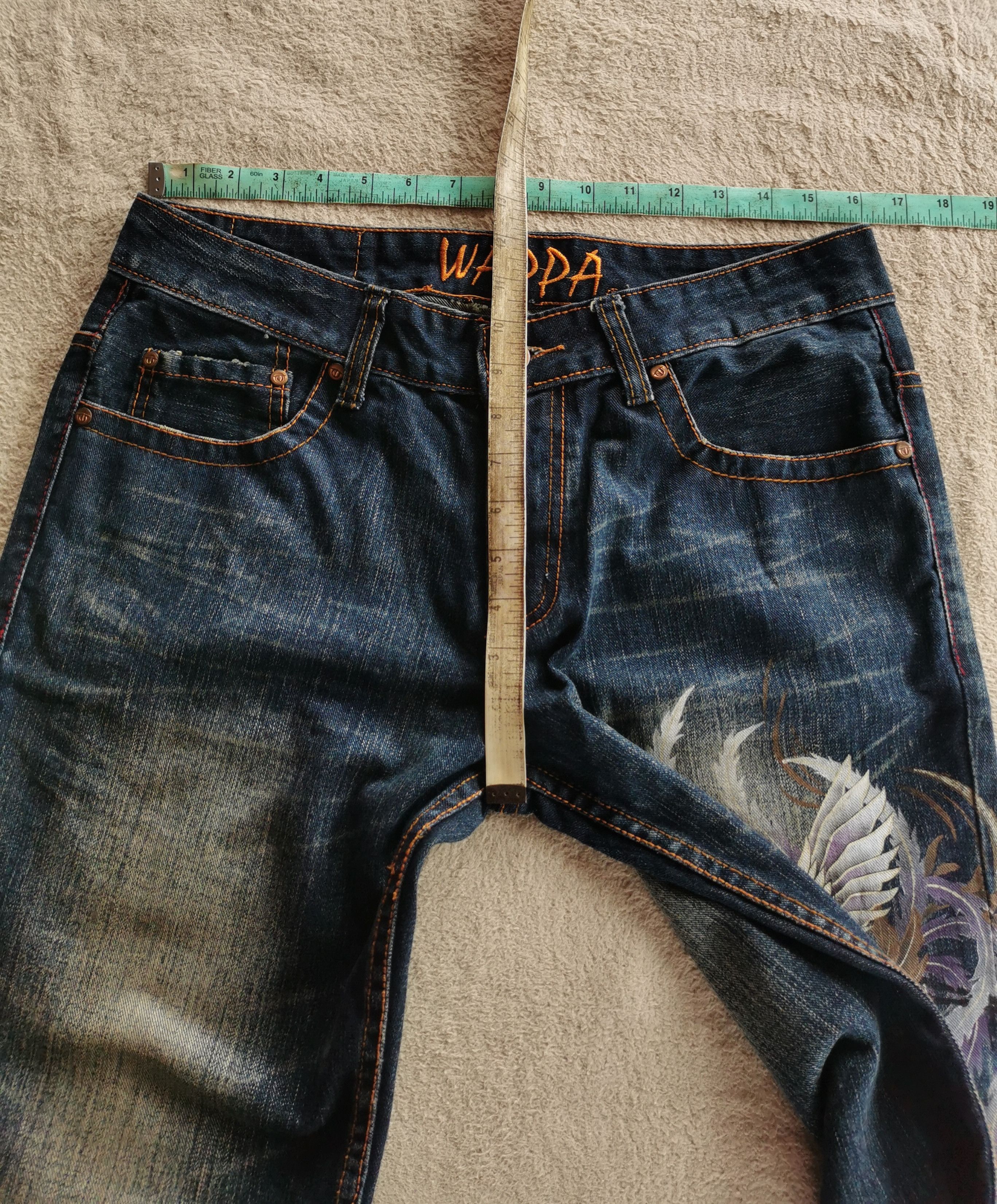 KURO Bird Of Paradise Kyoto Wappa Denim Jeans Size US 32 / EU 48 - 9 Thumbnail