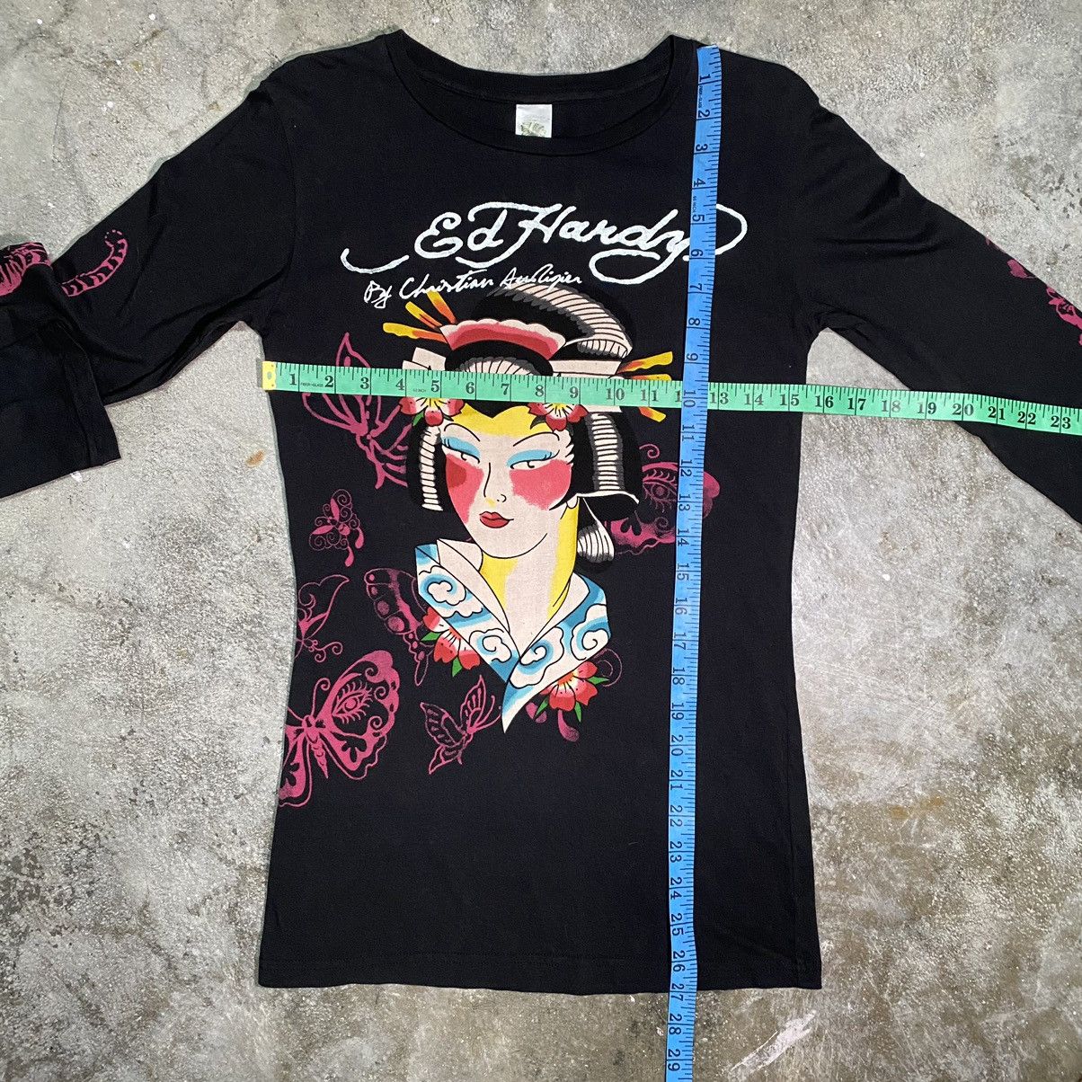 Ed Hardy × Vintage Vintage Ed Hardy Geisha by Cristian Audigier Tshirt Size XL / US 12-14 / IT 48-50 - 8 Thumbnail