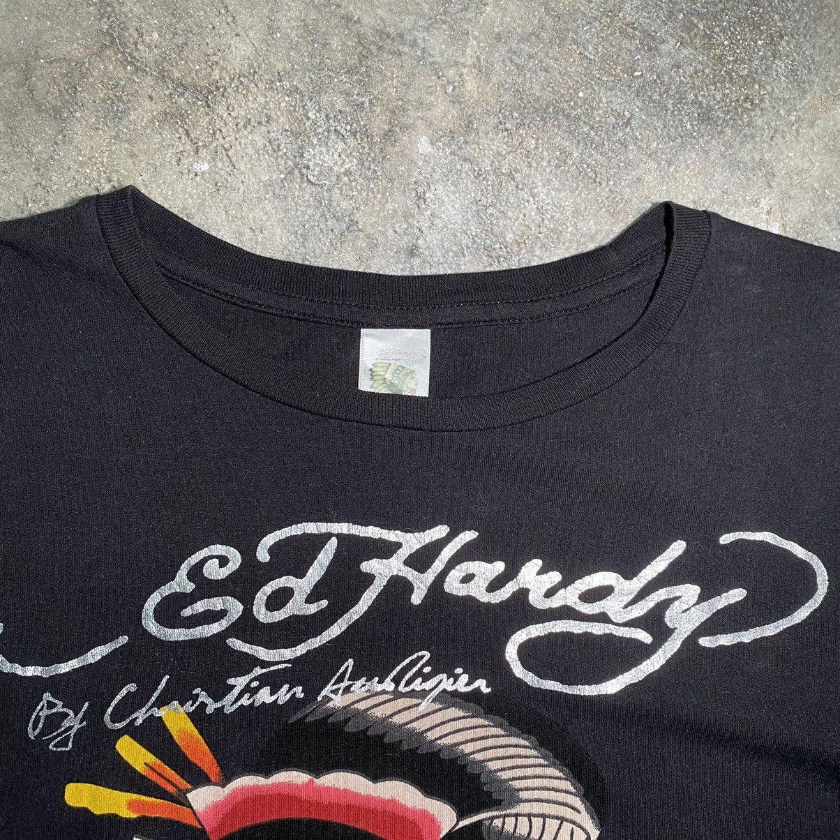 Ed Hardy × Vintage Vintage Ed Hardy Geisha by Cristian Audigier Tshirt Size XL / US 12-14 / IT 48-50 - 3 Thumbnail