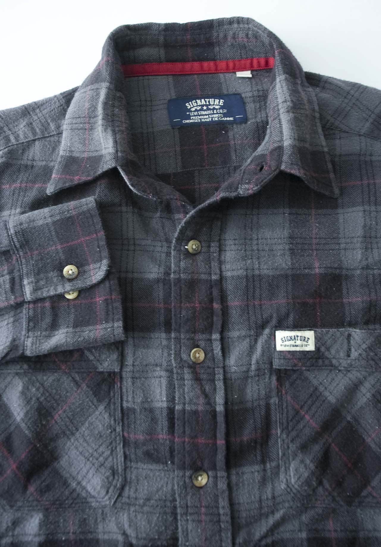 Levi's Levis Shirt Flannel Gray Plaid Size M Size US M / EU 48-50 / 2 - 2 Thumbnail