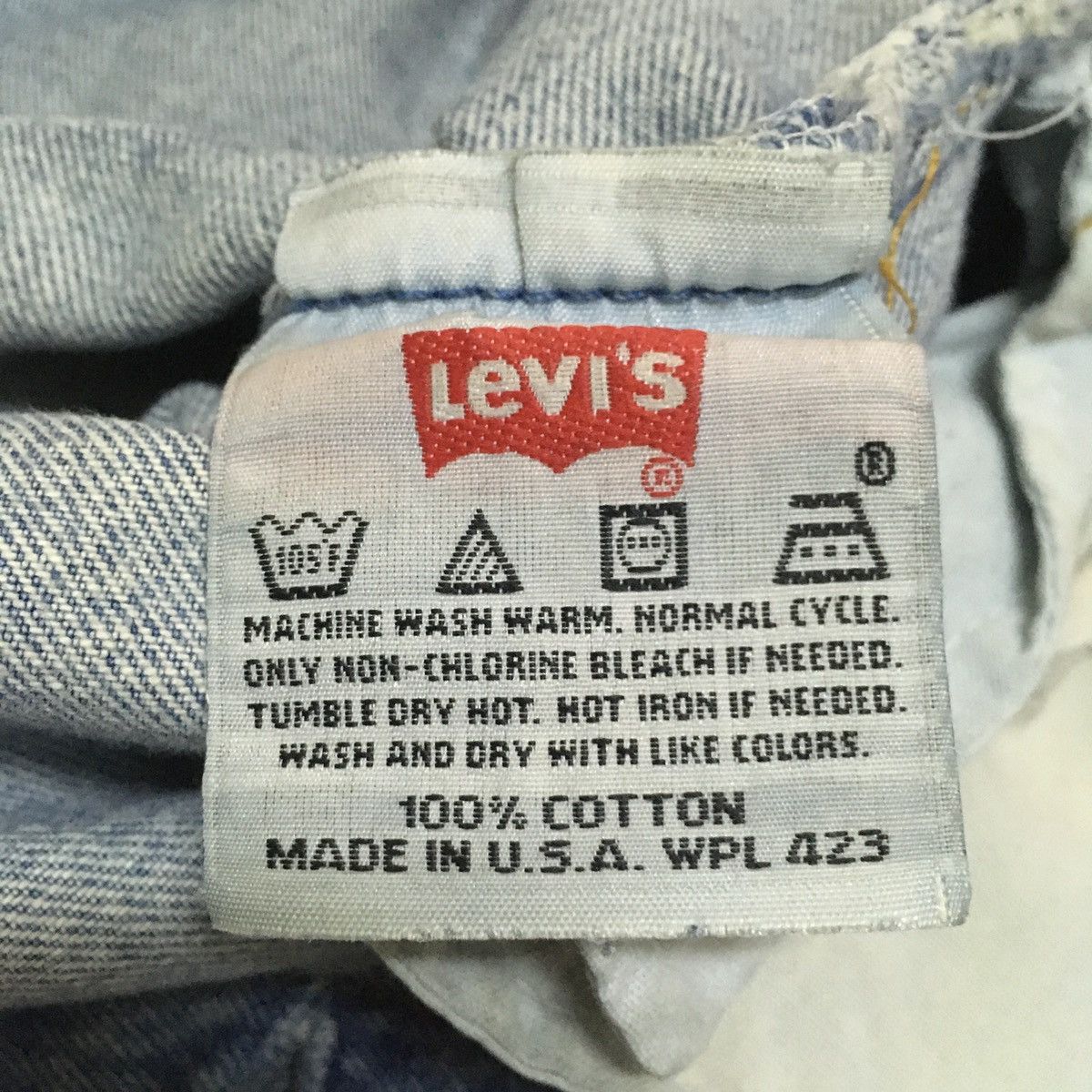 Levi's Very Rare Design Vintage Levis Lot 501 Paintings Jeans 1990s Size US 30 / EU 46 - 9 Thumbnail